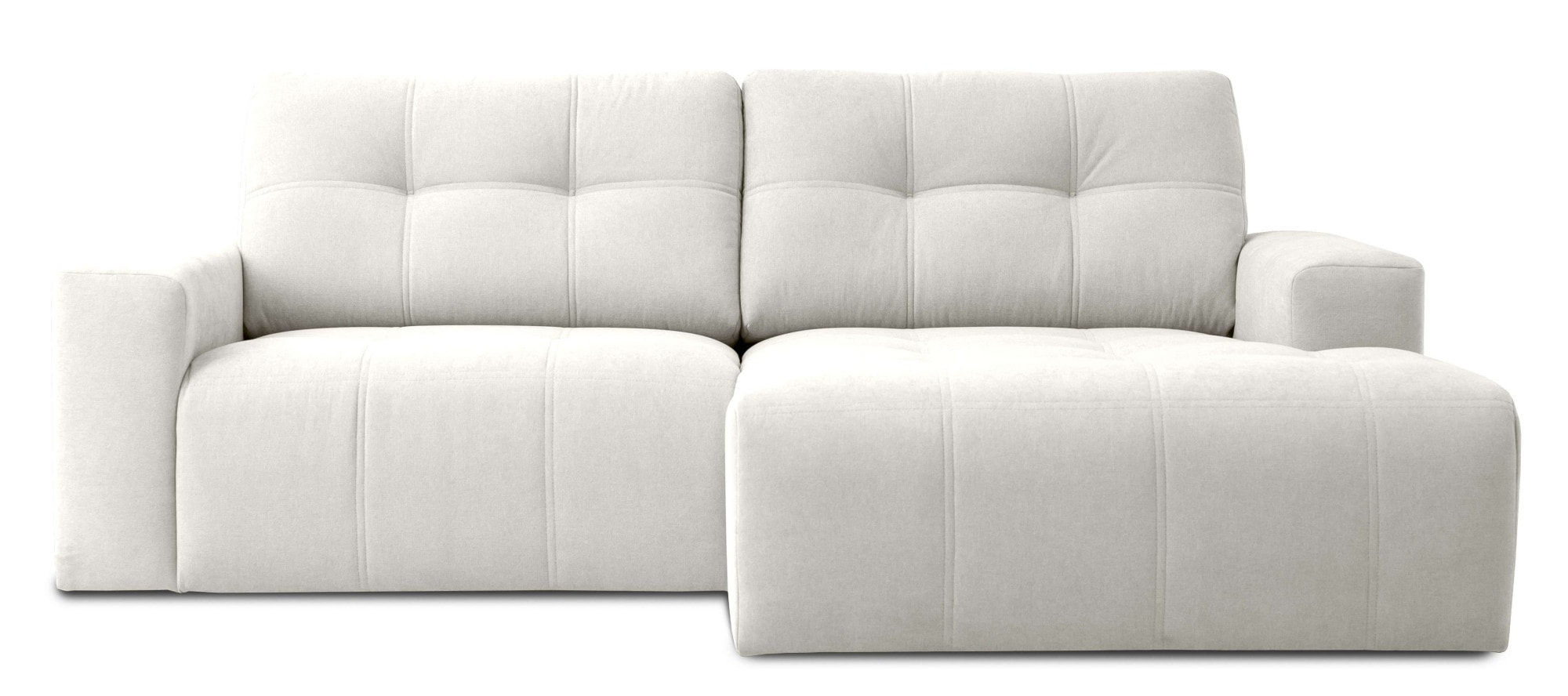 Home affaire Ecksofa »Tournon, Lounge-sofa, Breite 221 cm«, Chenille, mit Knopf- und Doppelsteppung, elegantes Aussehen