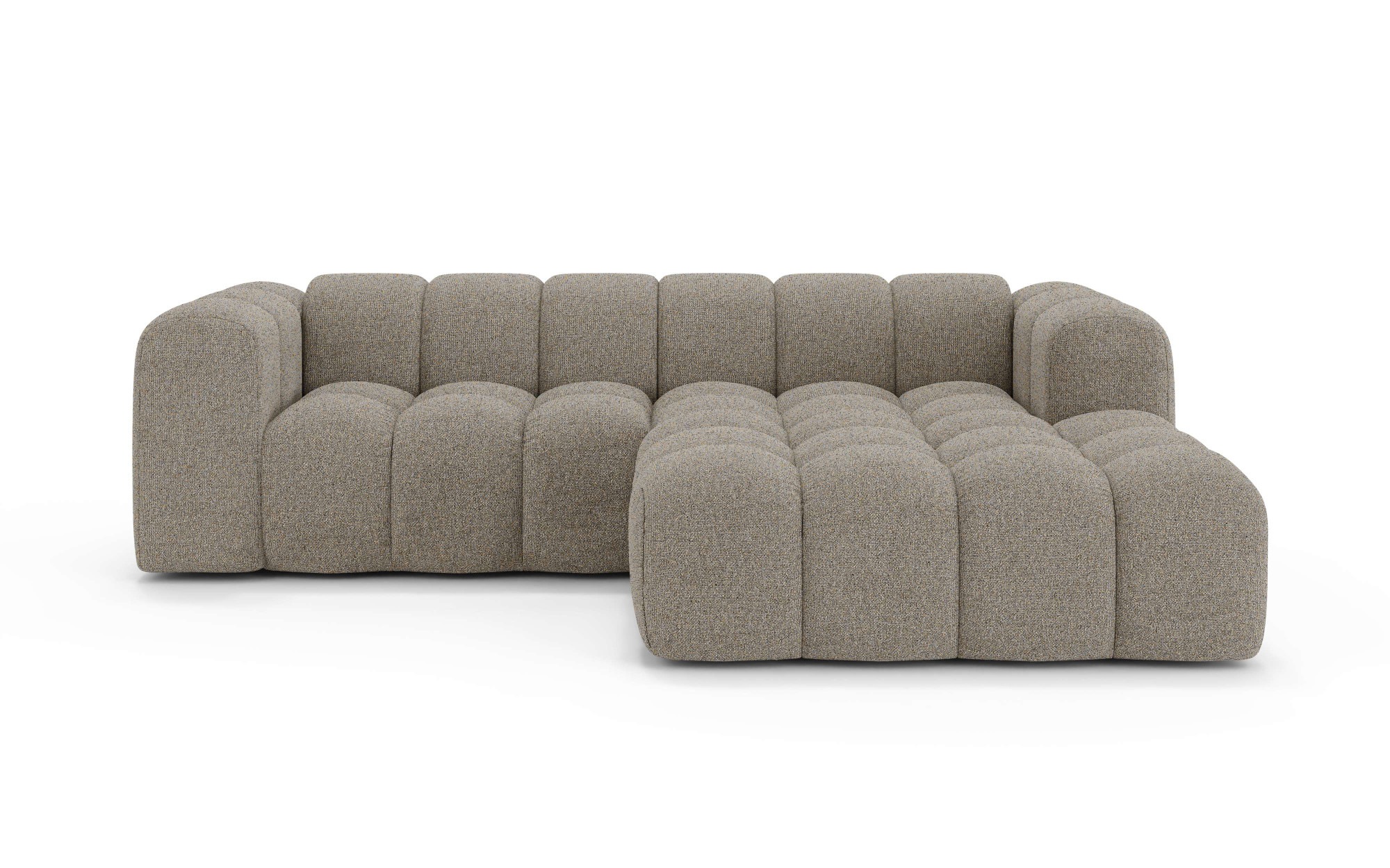 OTTO home Ecksofa "KALLIE Design-Sofa mit Wellenunterfederung, Bubble-Optik günstig online kaufen