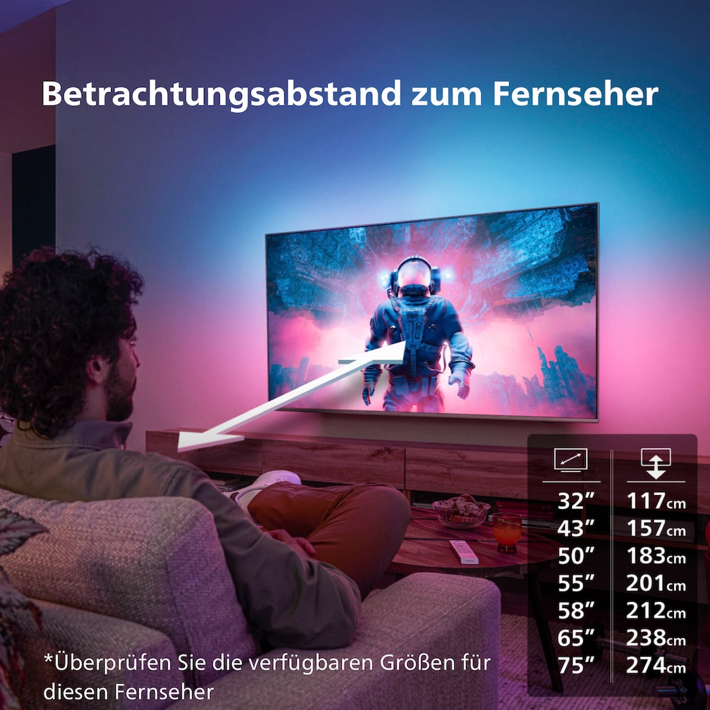 Philips LED-Fernseher »85PUS8808/12«, 215 cm/85 Zoll, 4K Ultra HD, Android TV-Google TV-Smart-TV