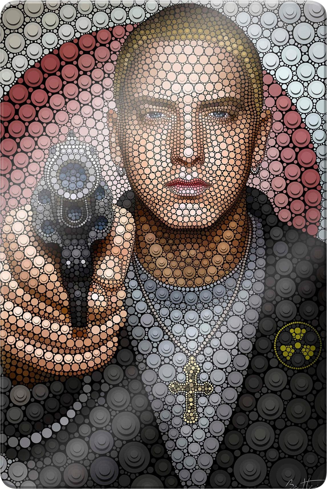 Wall-Art Glasbild "Kunstdruck Rapper Eminem", Person, Glasposter modern
