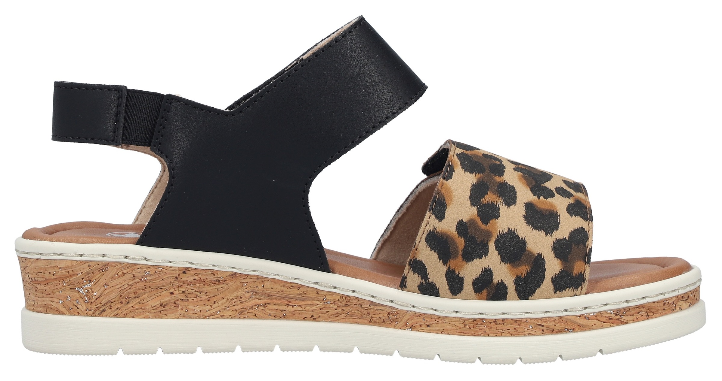 Rieker Keilsandalette  Sommerschuh, Keilsandalette, Plateausandale mit Klett