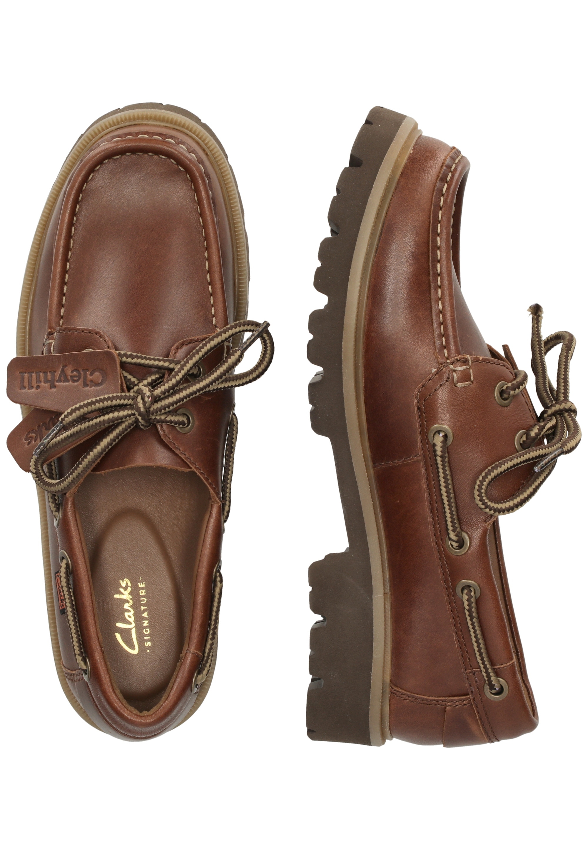 Clarks Schnürschuh »Cleyhill Boat«  mit XTRALITE-Sohle