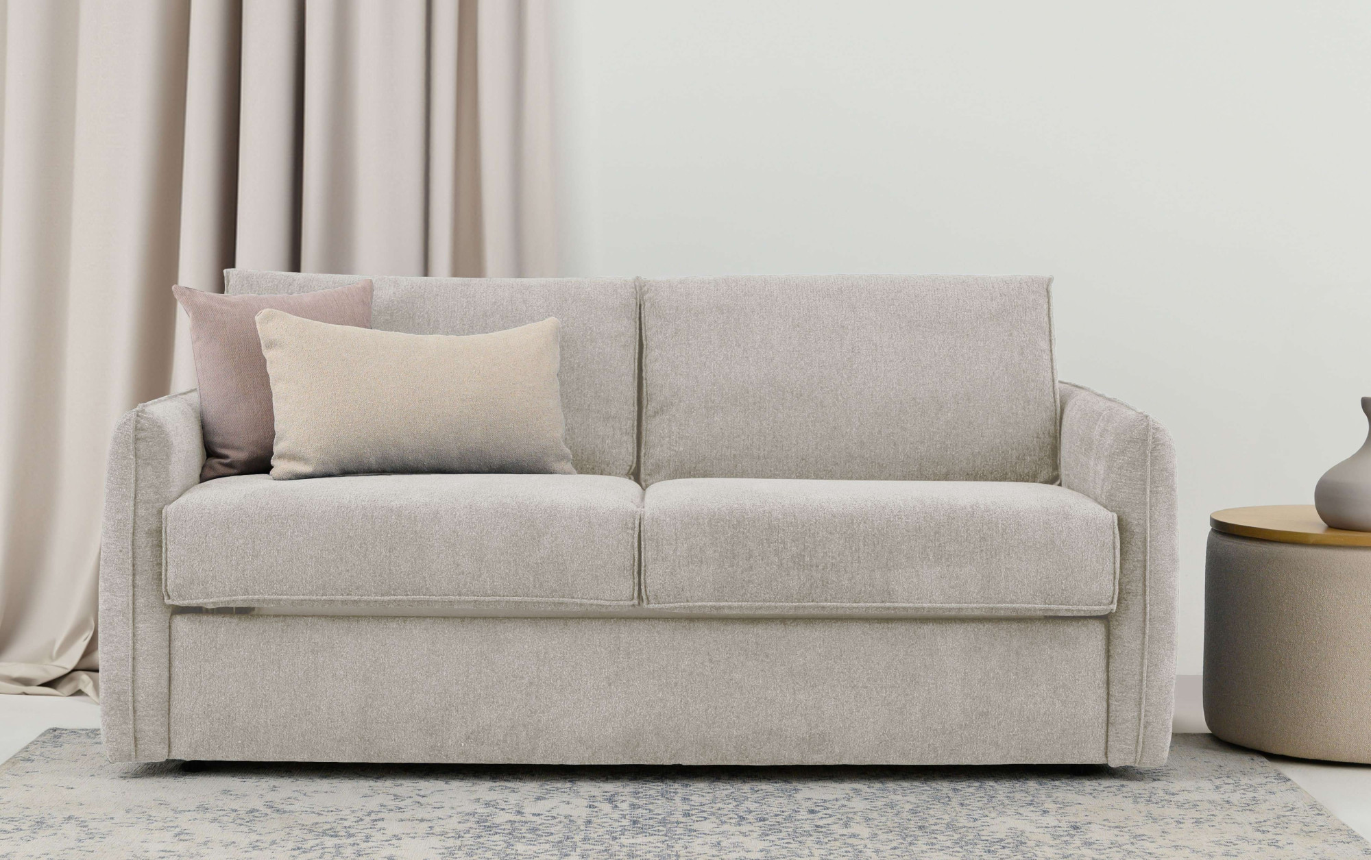 OTTO home Schlafsofa "Bergamons" 2-Sitzer, mit Dauerschlaffunktion, inkl. Federkernmatratze, Lattenrost