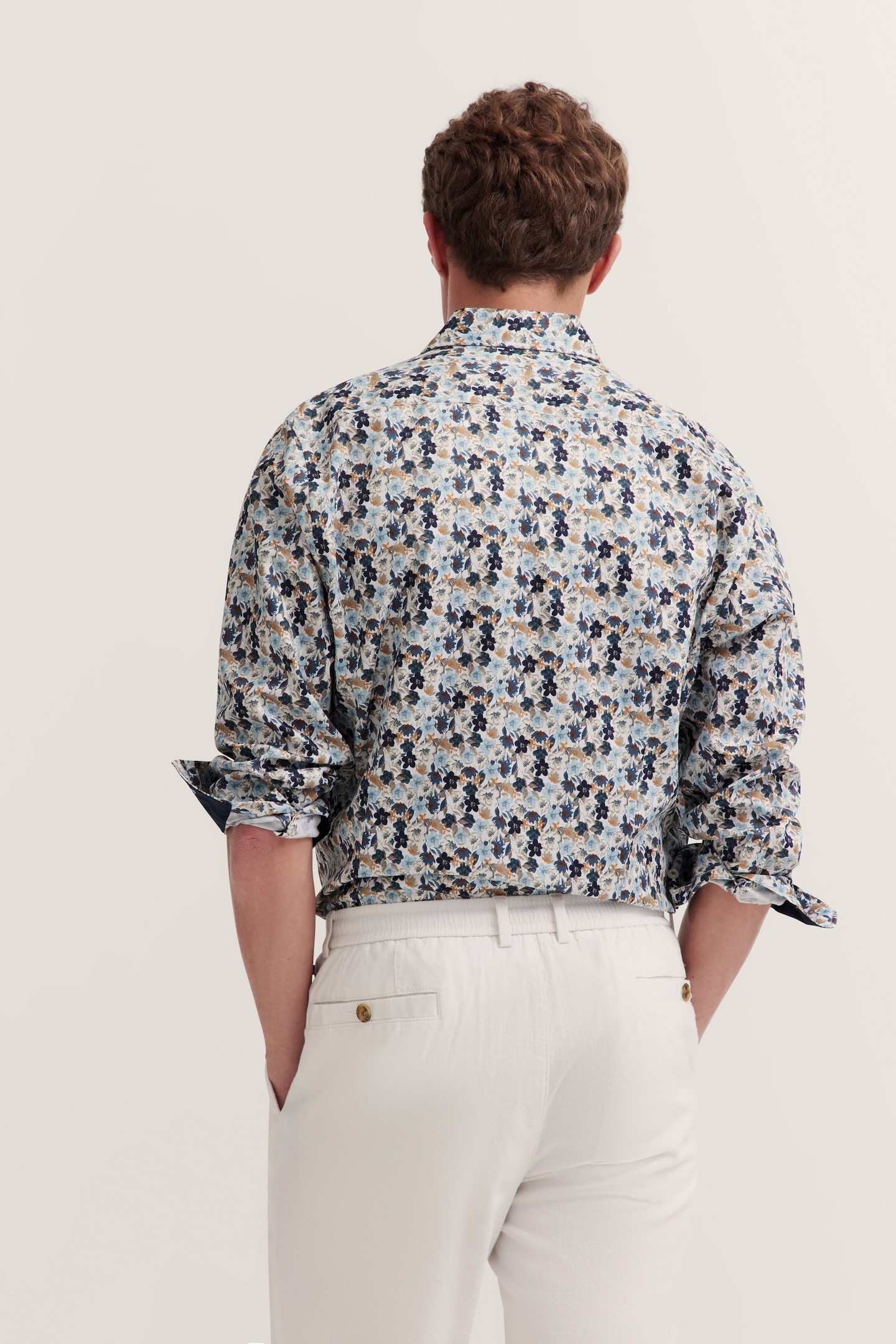 bugatti Langarmhemd, mit Button-Down-Kragen