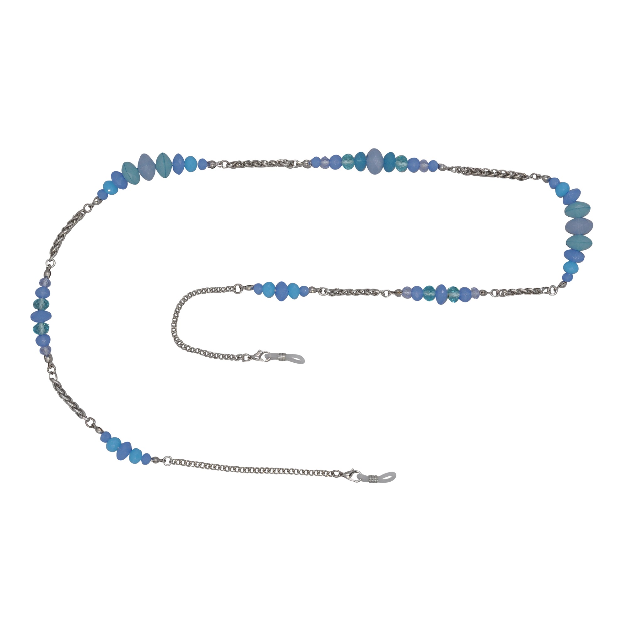 Collierkettchen STEUER "Brillenkette", bunt (mehrfarbig), Halsketten, Damen, 94cm, Metall, L: 94