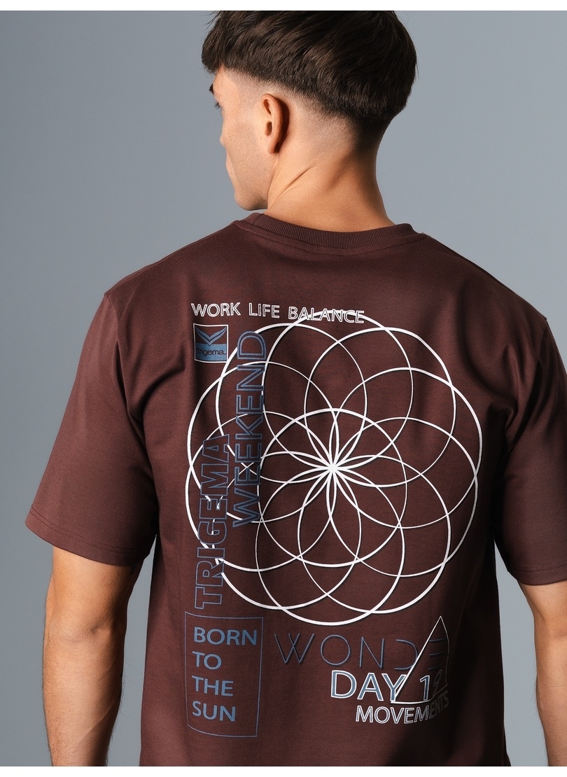Trigema T-Shirt »TRIGEMA Heavy Oversized T-Shirt mit großem Backprint«, (1 tlg.)