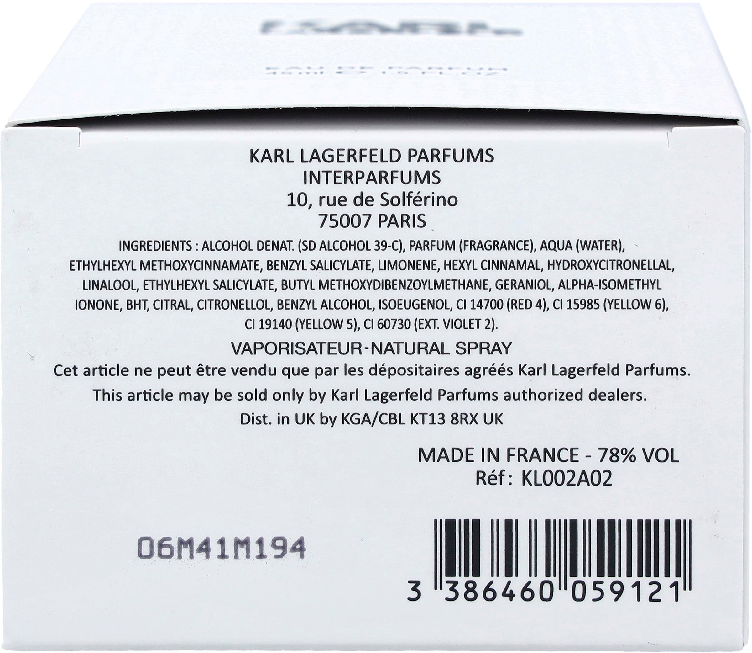 LAGERFELD Eau de Parfum »Pour Femme«, Blumig-fruchtiger Damenduft mit Pfirsich, Magnolie und Moschus.