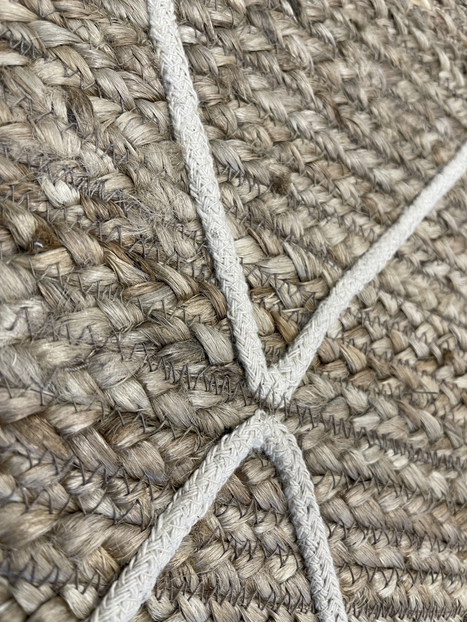 Myflair Möbel & Accessoires Teppich »Juna Essence«, rechteckig, 10 mm Höhe, Juteteppich, handgeflochten, meliert, Rauten Muster, auch als Läufer