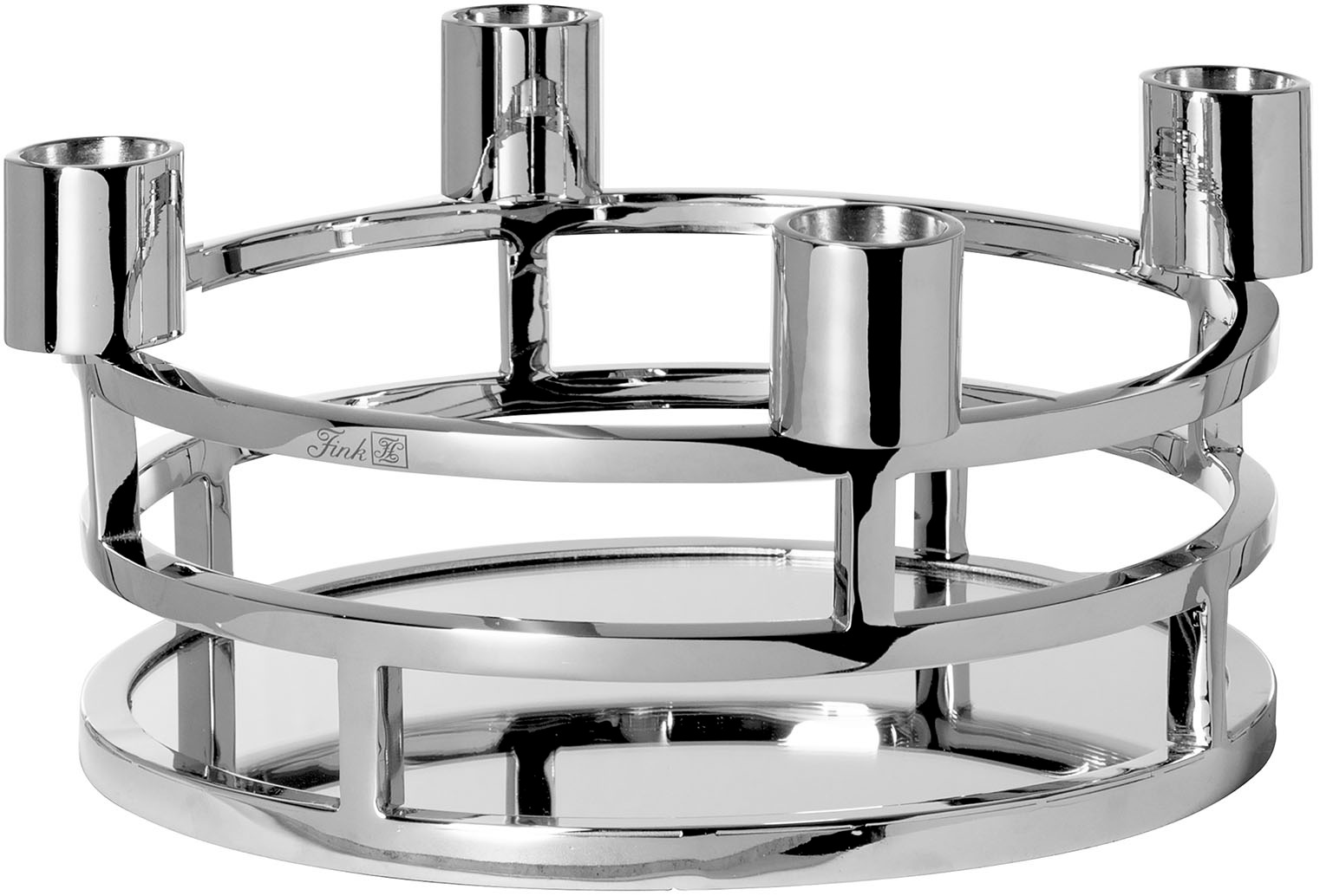 Thumbnail - Fink Tablett "MODENA, Spiegeltablett" Kranz f. Stabkerzen, Kerzentüllen demontierbar, Ø 28,5 cm