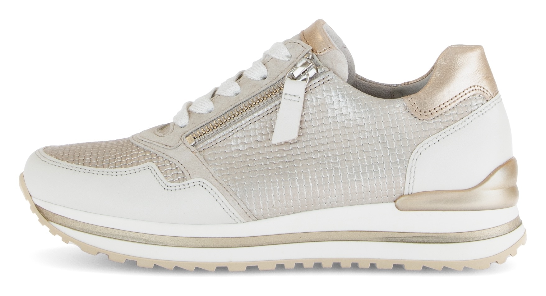 Gabor Keilsneaker »TURIN«, Freizeitschuh, Halbschuh, Schnürschuh mit schönen Metallic-Details