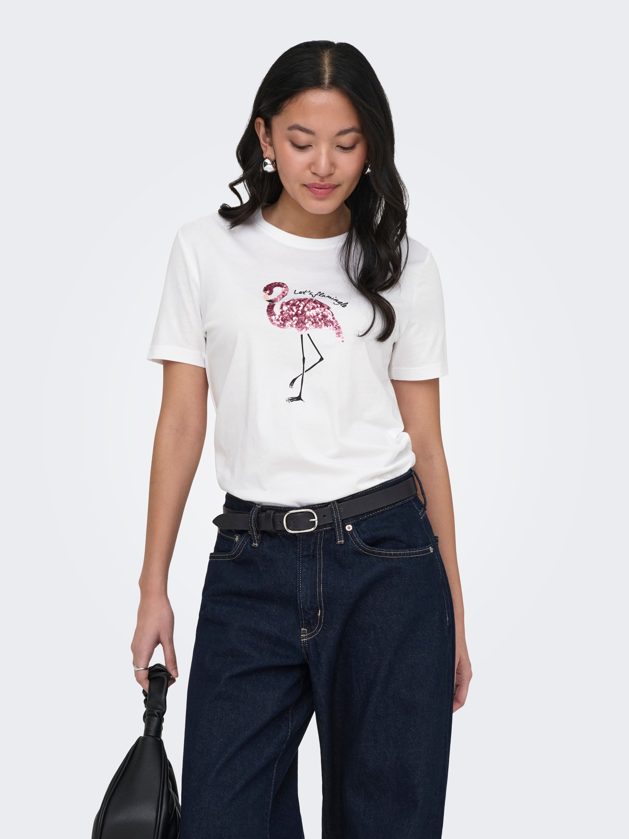 ONLY Kurzarmshirt »ONLKITA REG S/S PRINT TOP NOOS«