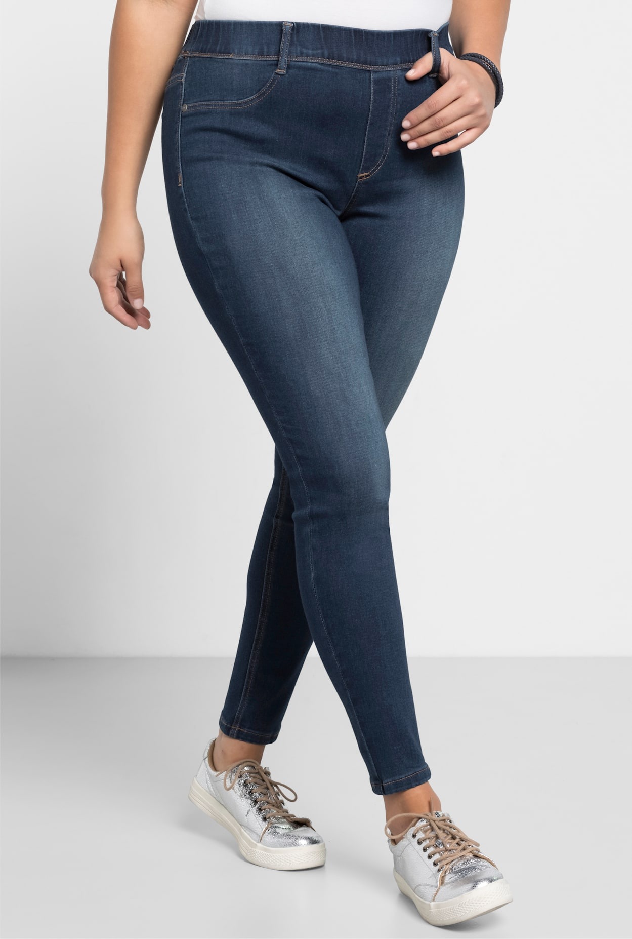 Sheego Jeansleggings, (1 tlg.)