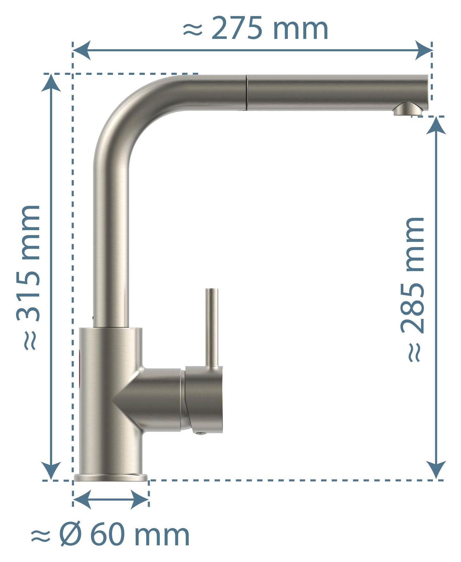 Schütte Spültischarmatur »VITAL«, (1 St.), Infrarottechnologie/Cold-Start-Fkt./360° schwenkbar /Eco-Click-Fkt.