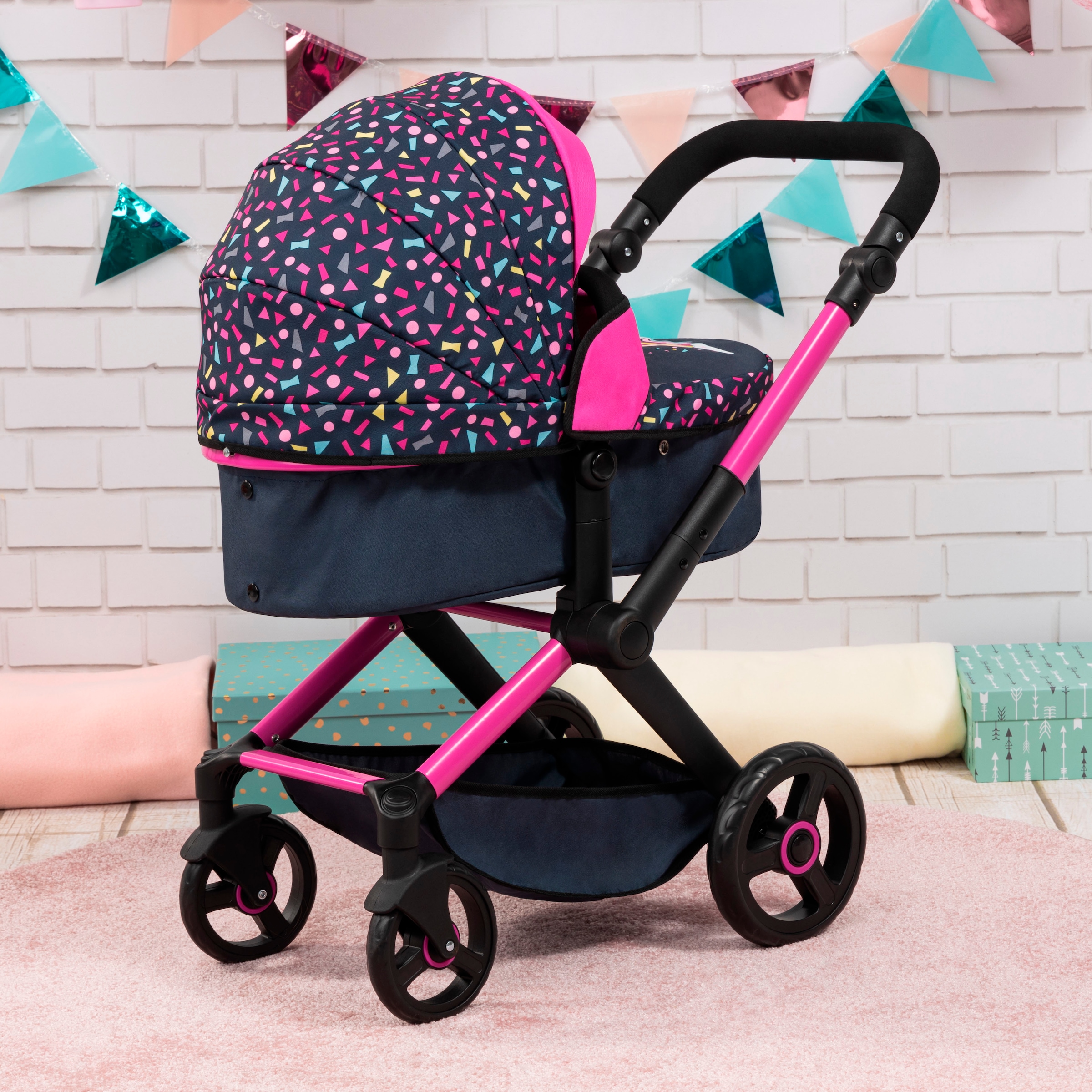 Bayer Kombi-Puppenwagen »Xeo, schwarz«