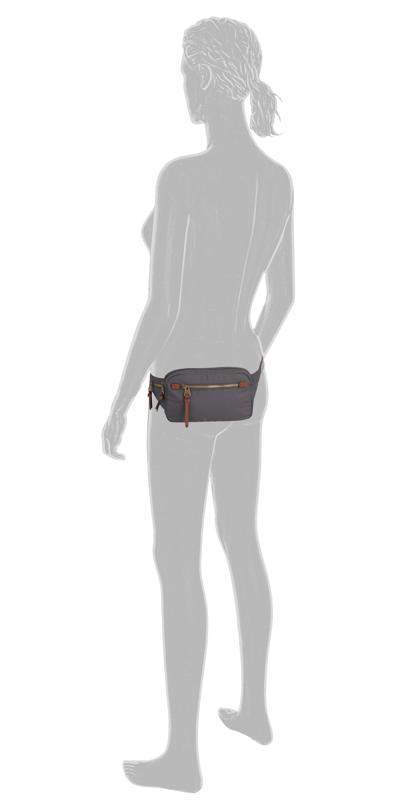 camel active Bauchtasche »Bari«, aus hochwertigem matten Nylon mit gestreiftem Gewebeband
