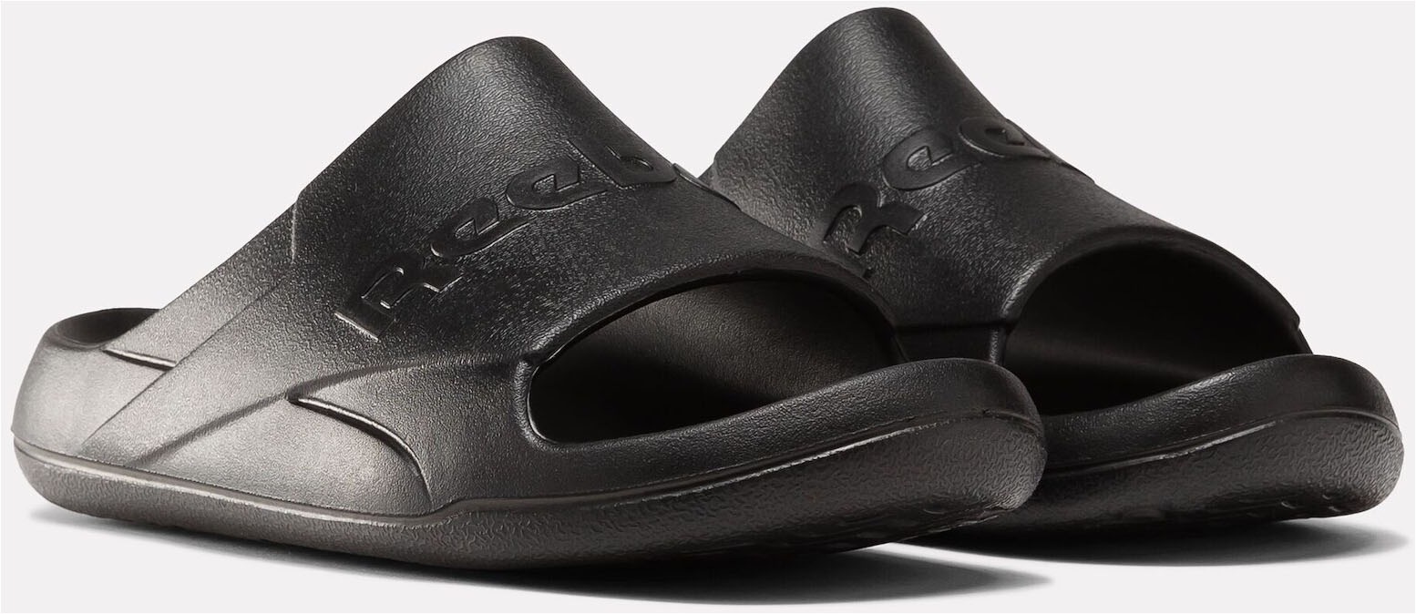 REEBOK Herren Badesandale "REEBOK CLEAN SLIDE", Gr. 42, schwarz, Synthetik, Schuhe, Badelatschen