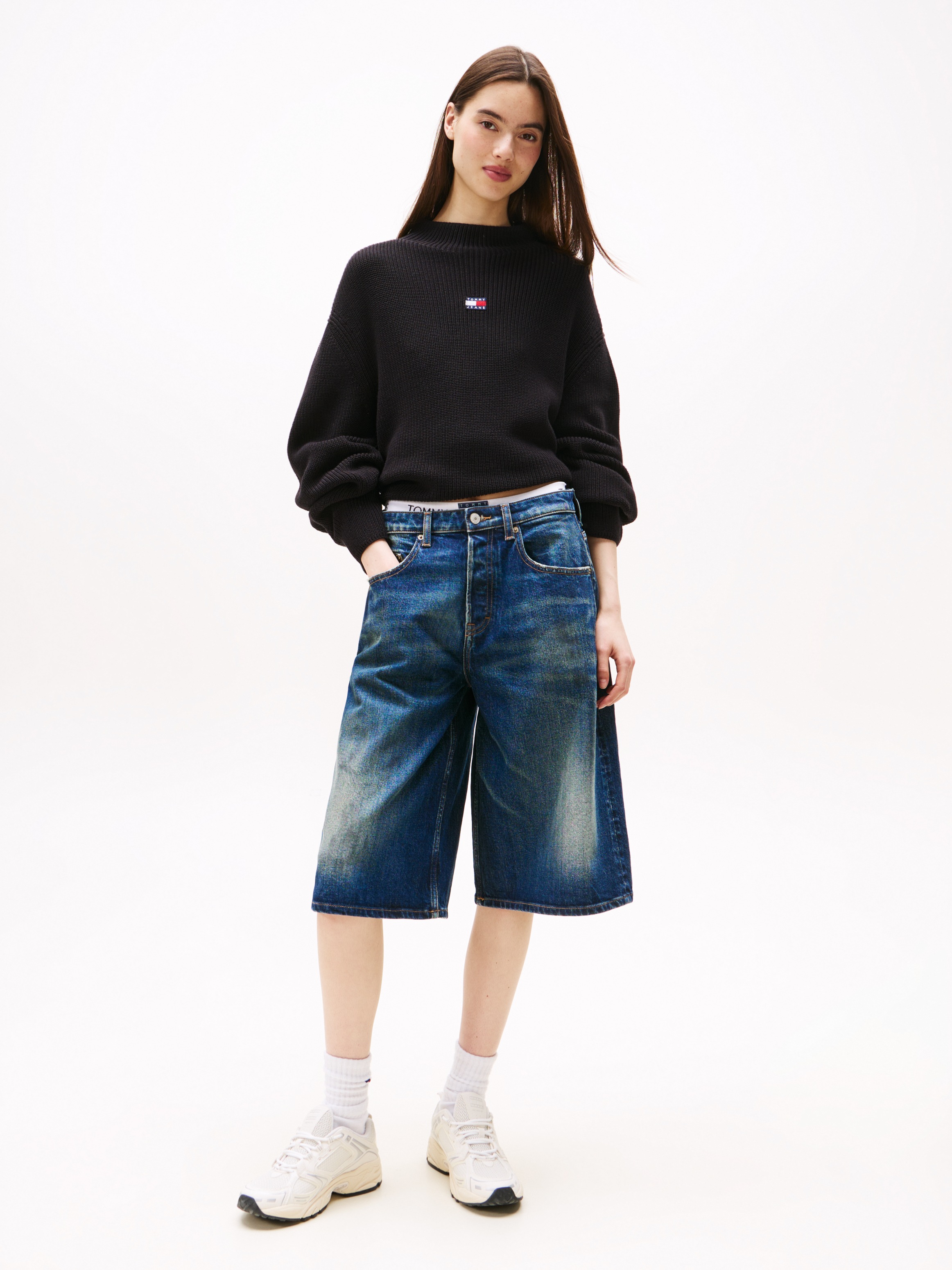 Tommy Jeans Stehkragenpullover "TJW MOCKNECK BADGE SWEATER" günstig online kaufen