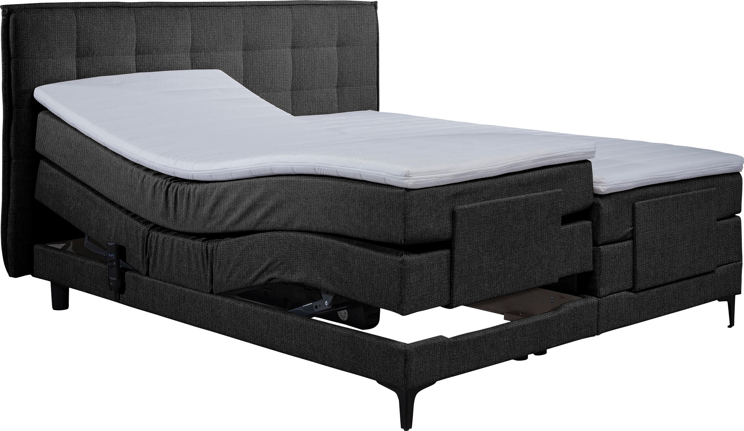 alina Boxspringbett »Edward«, 180x200cm, mit motorischer Verstellung, inklusive Matratze und Topper