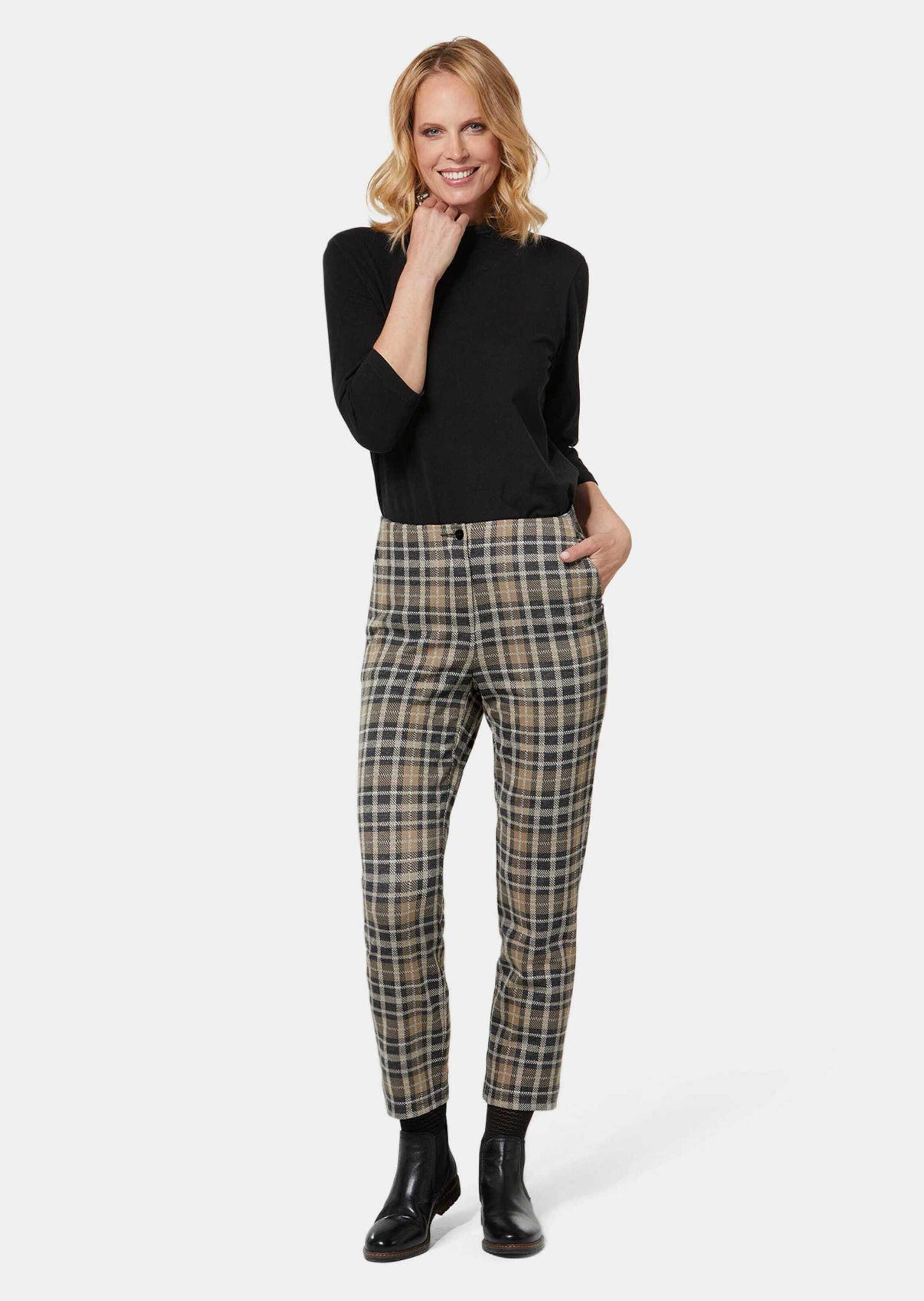 GOLDNER Stoffhose »Glencheck-Hose LOUISA«