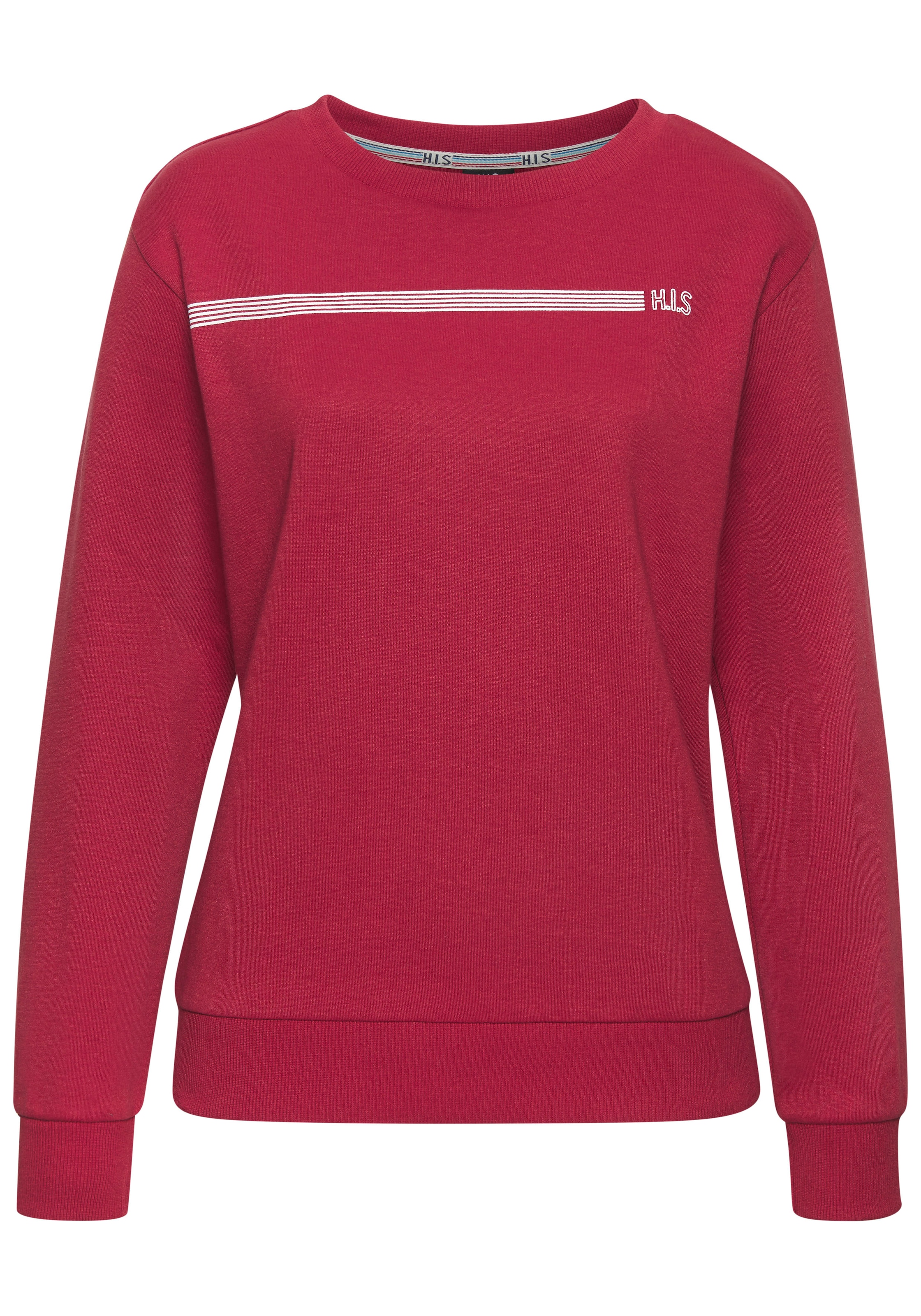 H.I.S Sweatshirt, Basic mit Logodruck, Loungewear