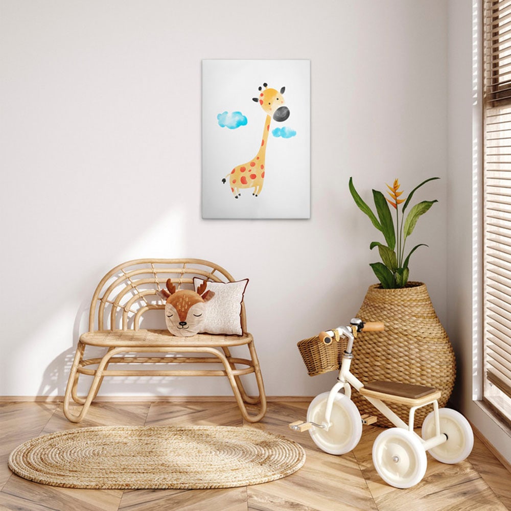 A.S. Création Leinwandbild "Elephant Lion Giraffe 3 - Wandbild Weiß Keilrah günstig online kaufen