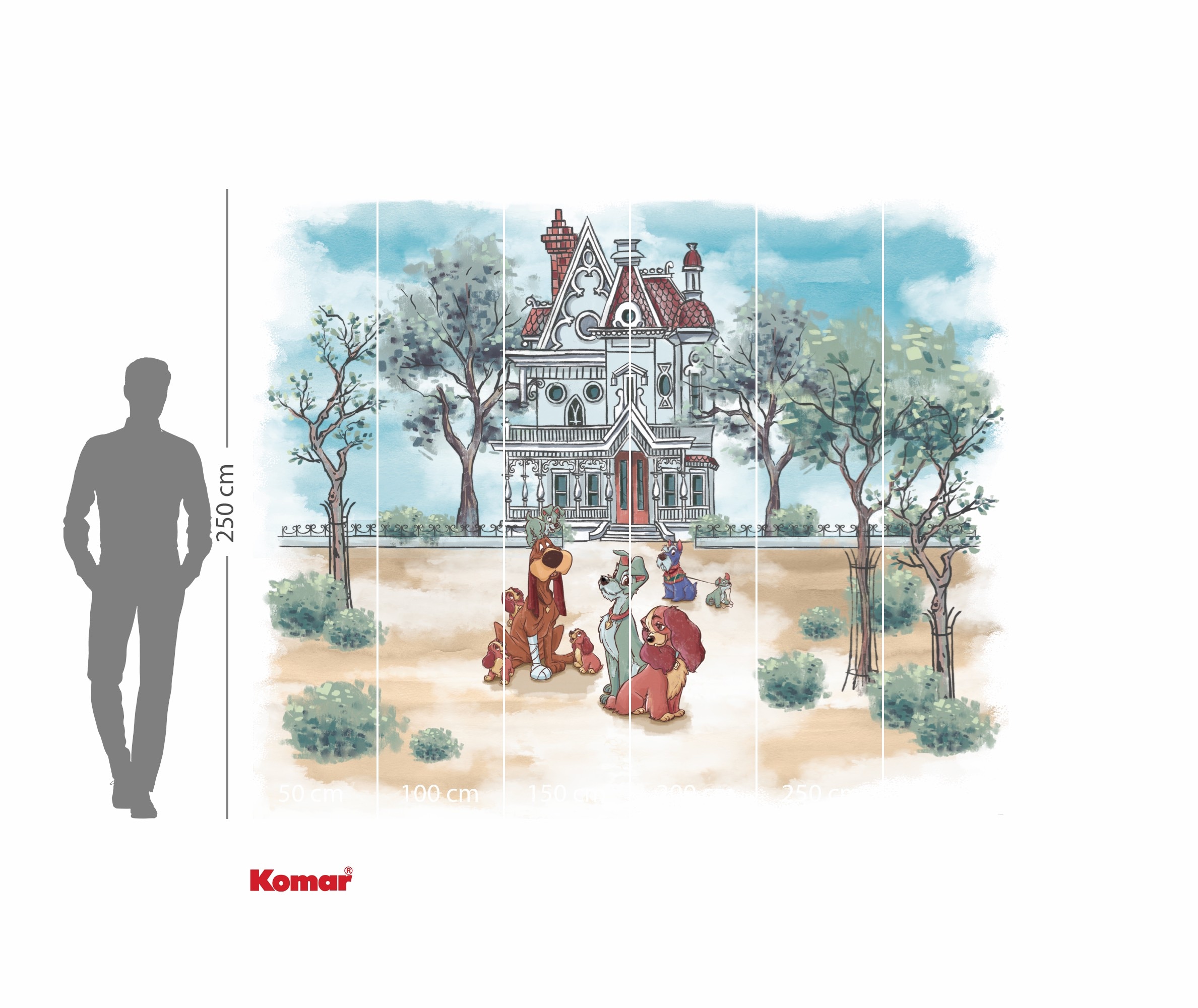 Komar Kindertapete »Disney Lady and the Tram...
