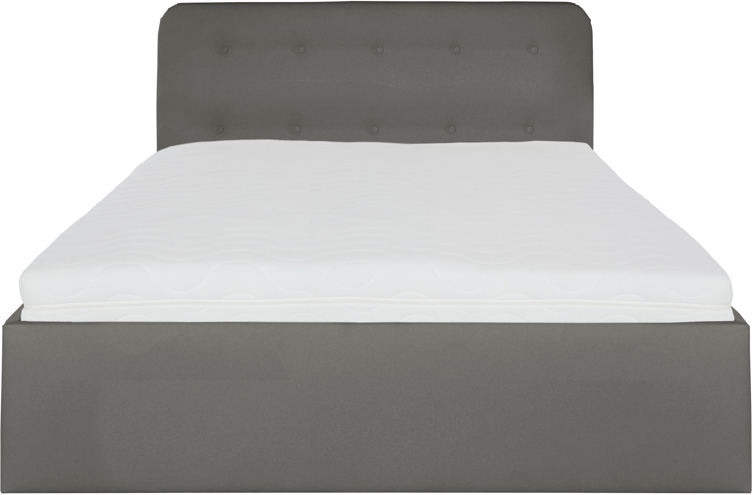 Polsterbett "Rostock", grau, L:210cm, Bezug 100% Polyurethan, Polsterung: Polsterwatte, Material Gestell: gepolsterter Holzwerkstoff, WESTFALIA SCHLAFKOMFORT, Betten, Polsterbett, auch mit Stauraum und Kopfteilverstellung erhältlich 10