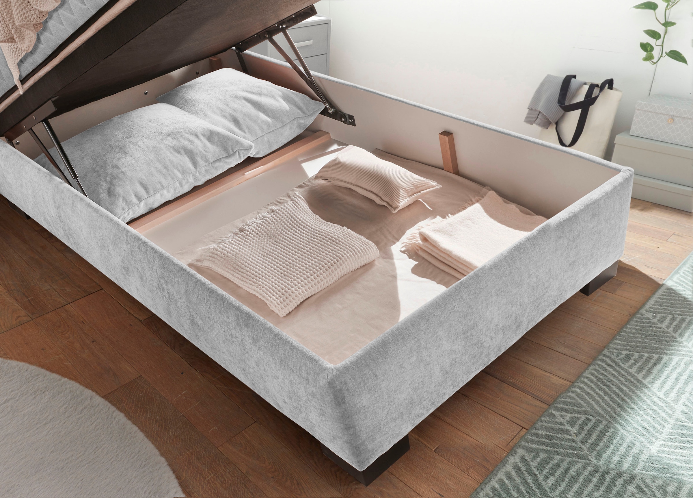 ED EXCITING DESIGN Boxbett »Nagol«, mit Bettkasten, mit Wendematratze, erhältlich in verschiedenen Breiten