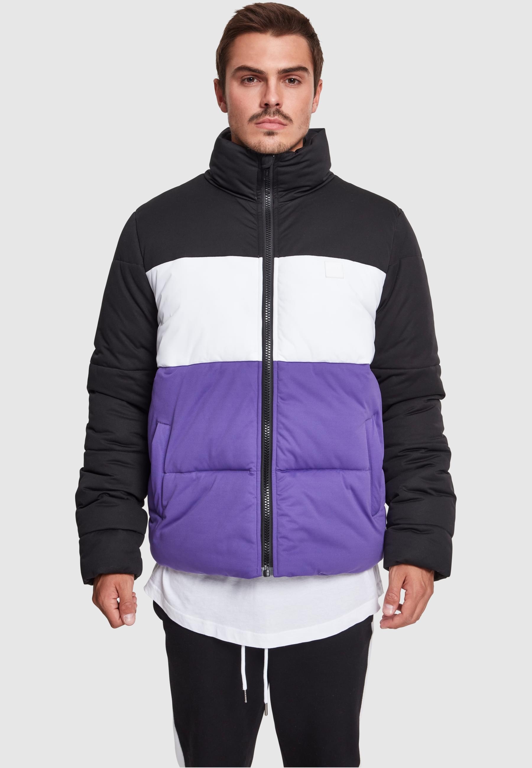 URBAN CLASSICS Winterjacke »Urban Classics Herren 3-Tone Boxy Puffer Jacket«, (1 St.), ohne Kapuze