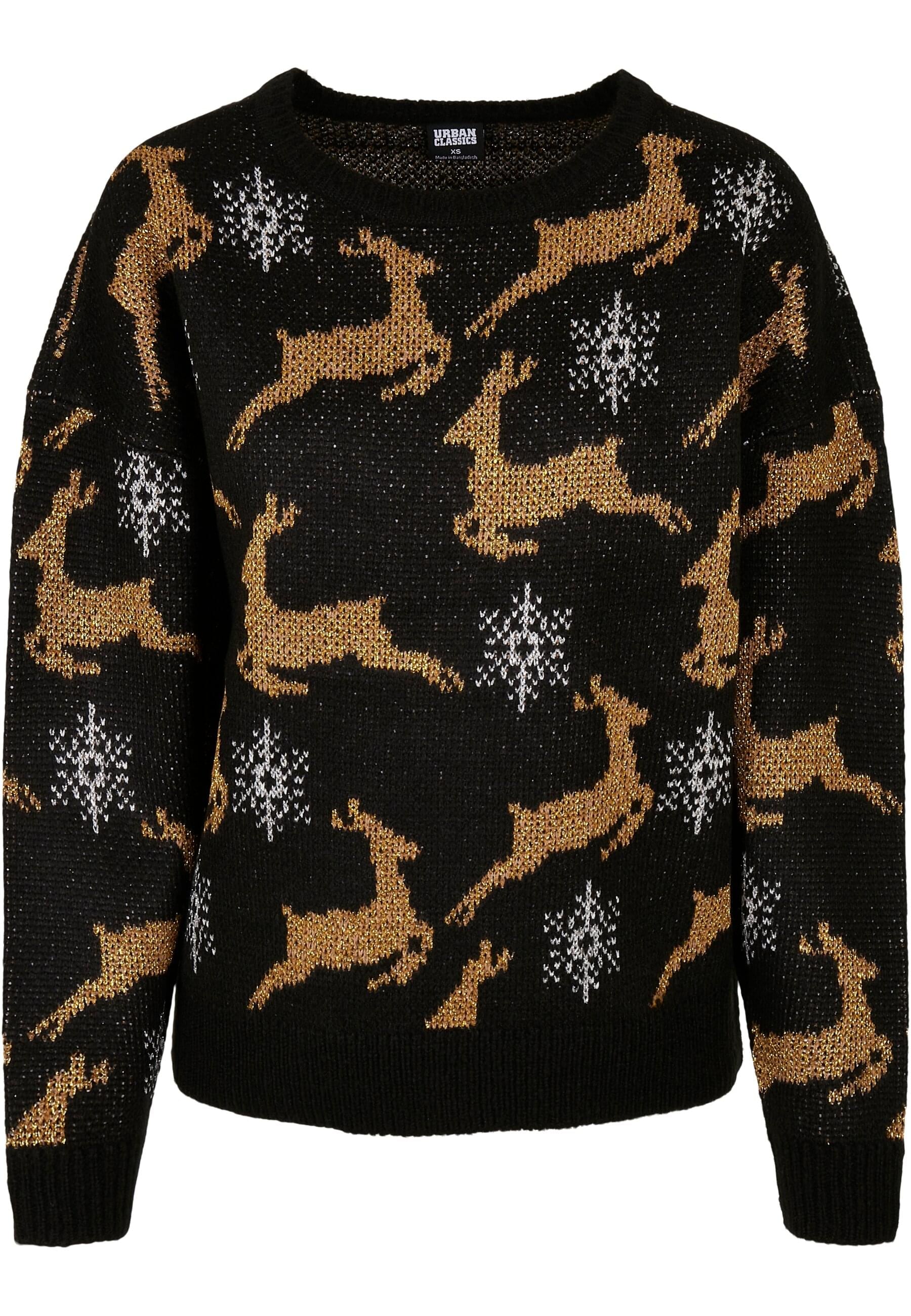 URBAN CLASSICS Rundhalspullover »Urban Classics Damen Ladies Oversized Christmas Sweater«