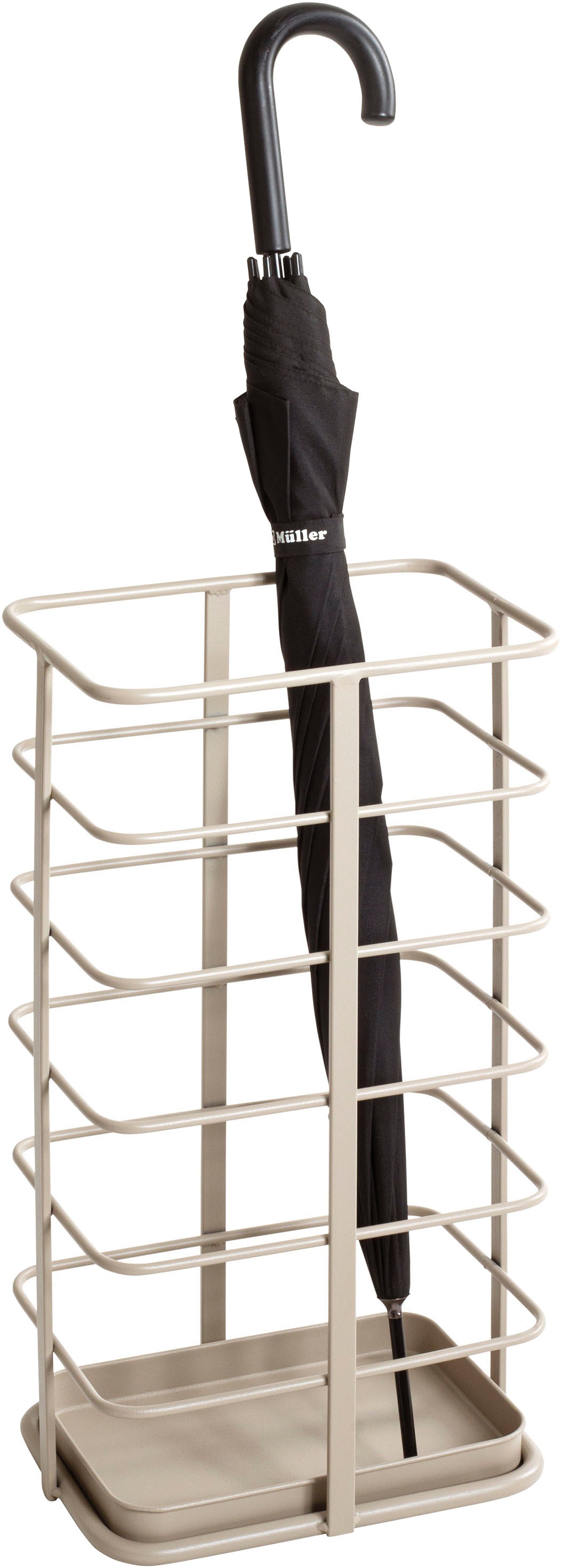 HAKU Schirmständer »Regenschirmständer, Schirmkorb« rechteckig - aus Metall Grau - B/T/H 28/20/50 cm