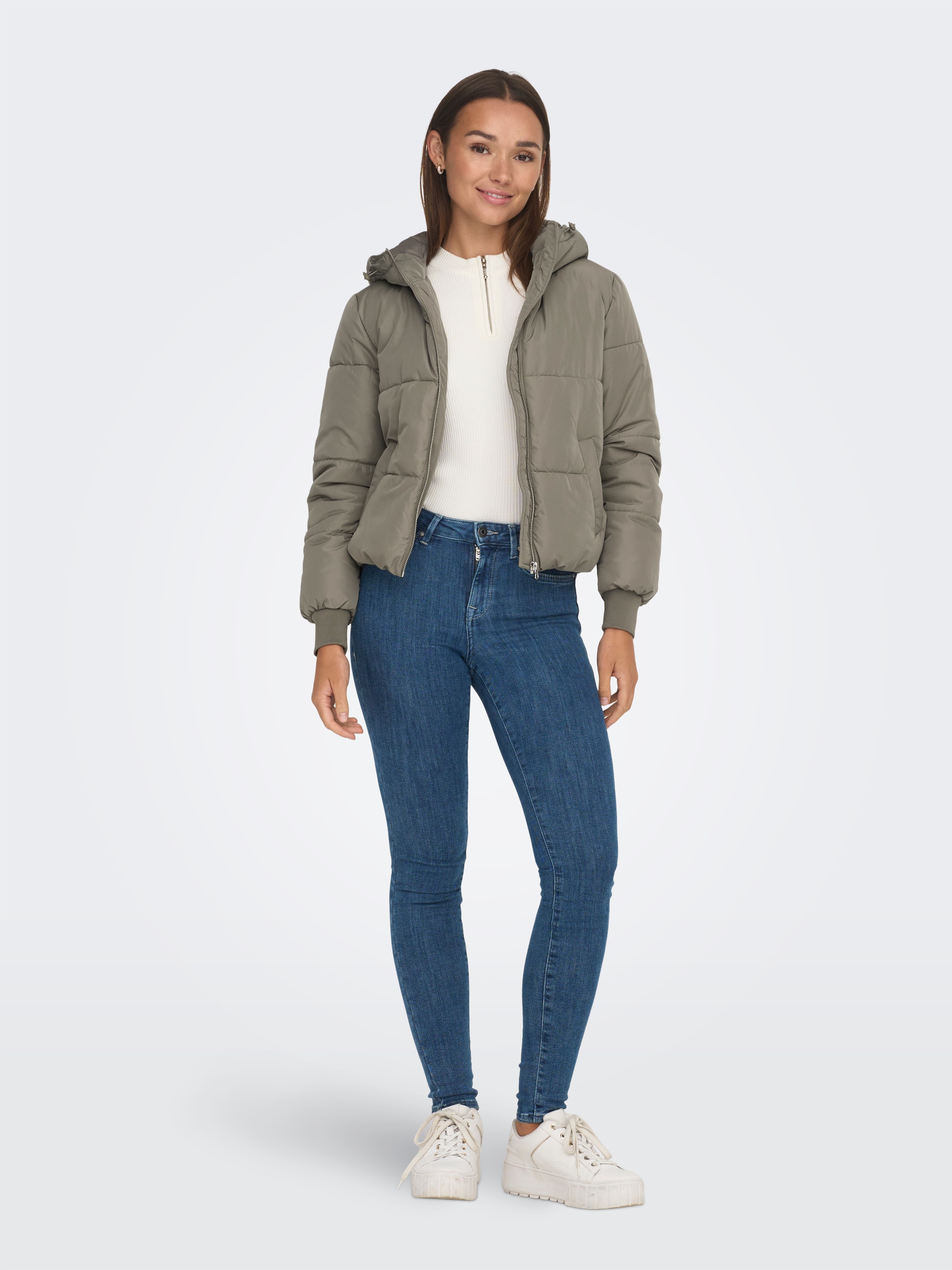 JDY Steppjacke »JDYNEWERICA LIFE SHORT HOOD JKT OTW NOOS«, mit Kapuze