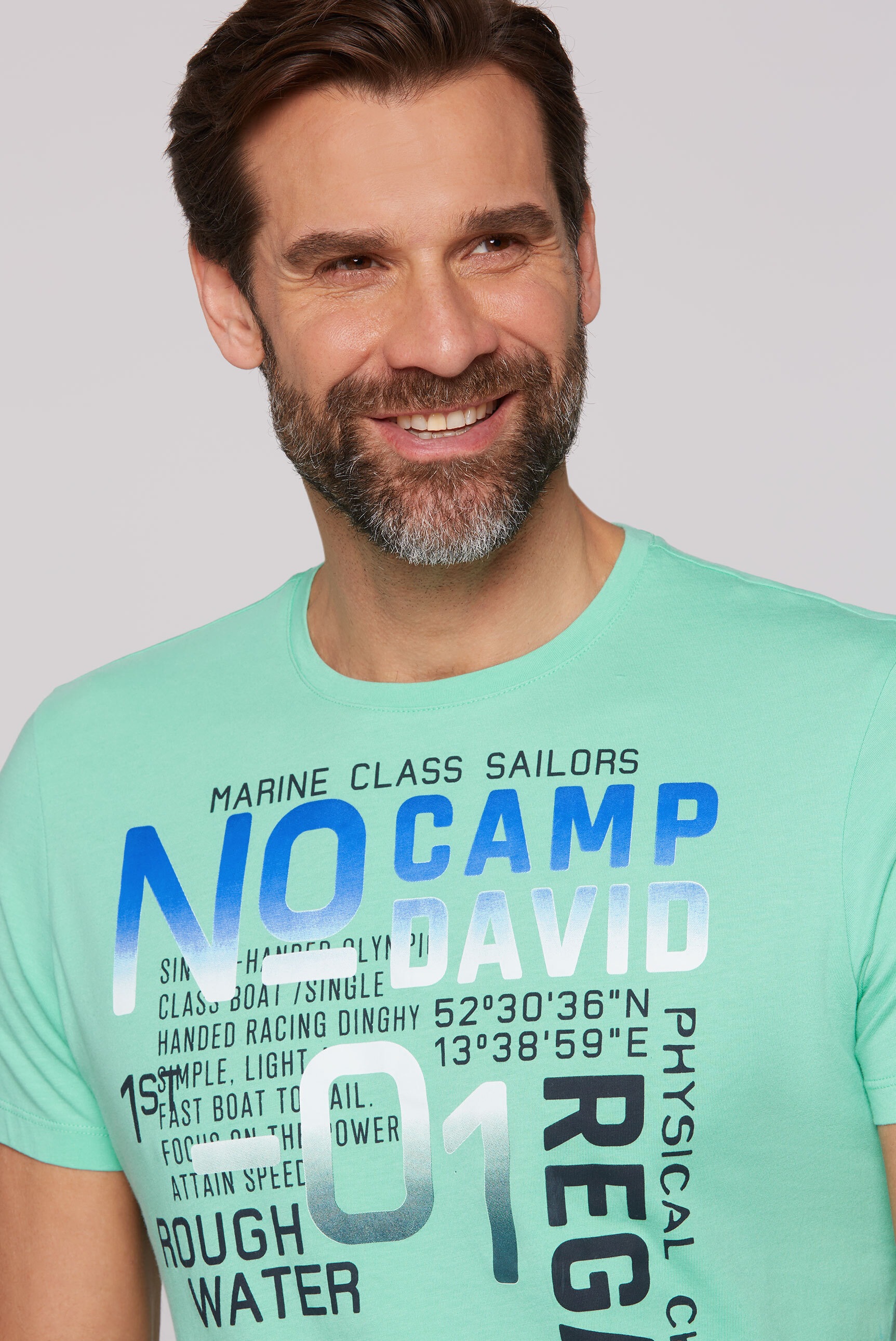CAMP DAVID Rundhalsshirt, aus Baumwolle