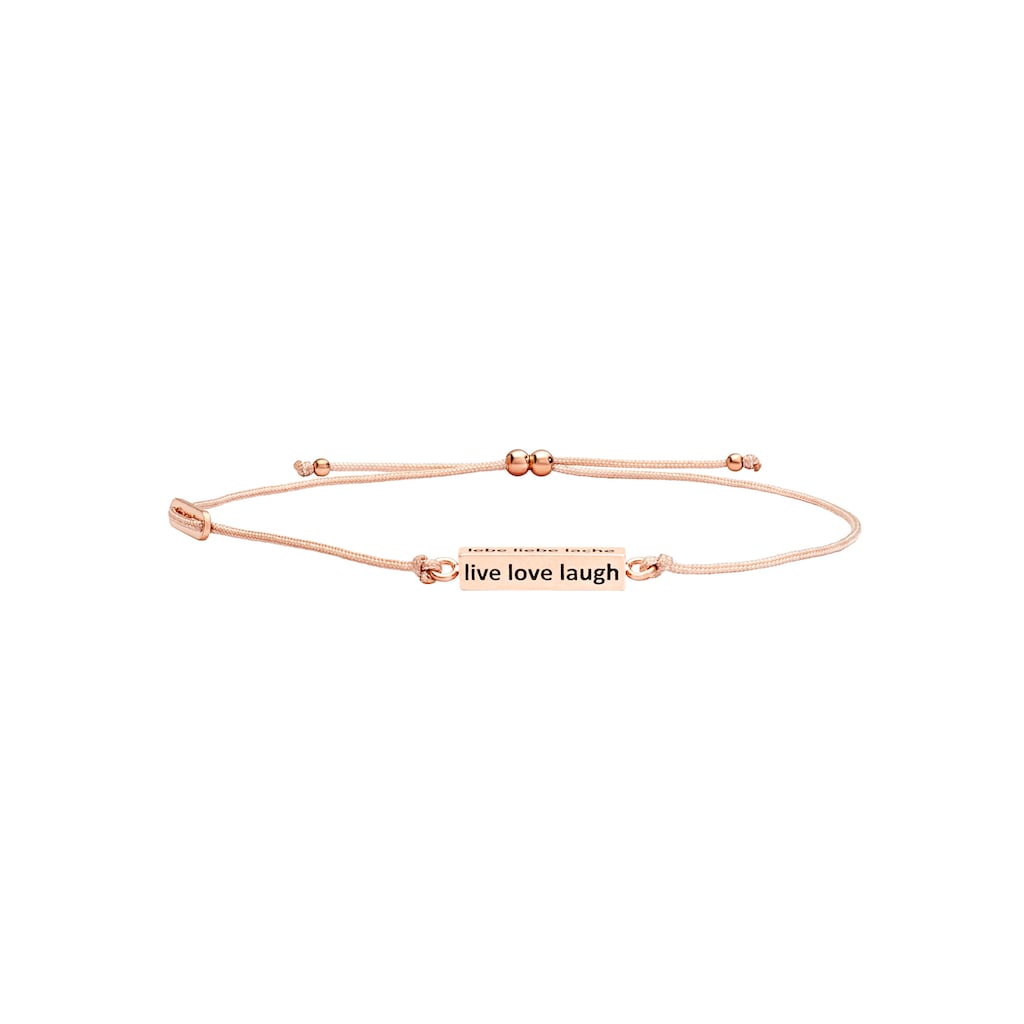 Julie Julsen Armband »CUBE, ROTVERGOLDET, »LEBE LIEBE LACHE«, JJBR0450.2«