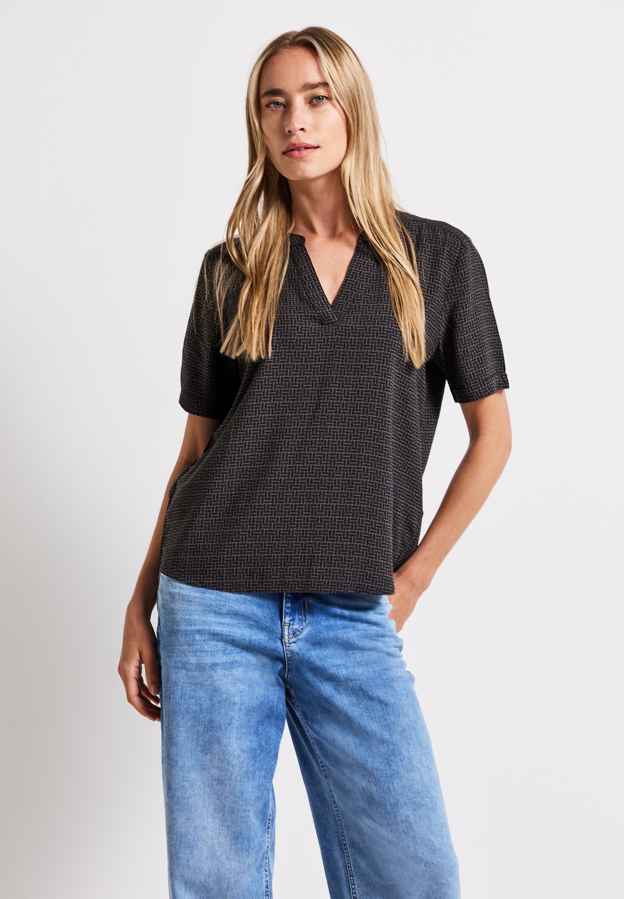 STREET ONE Kurzarmbluse, aus softer Viskose günstig online kaufen