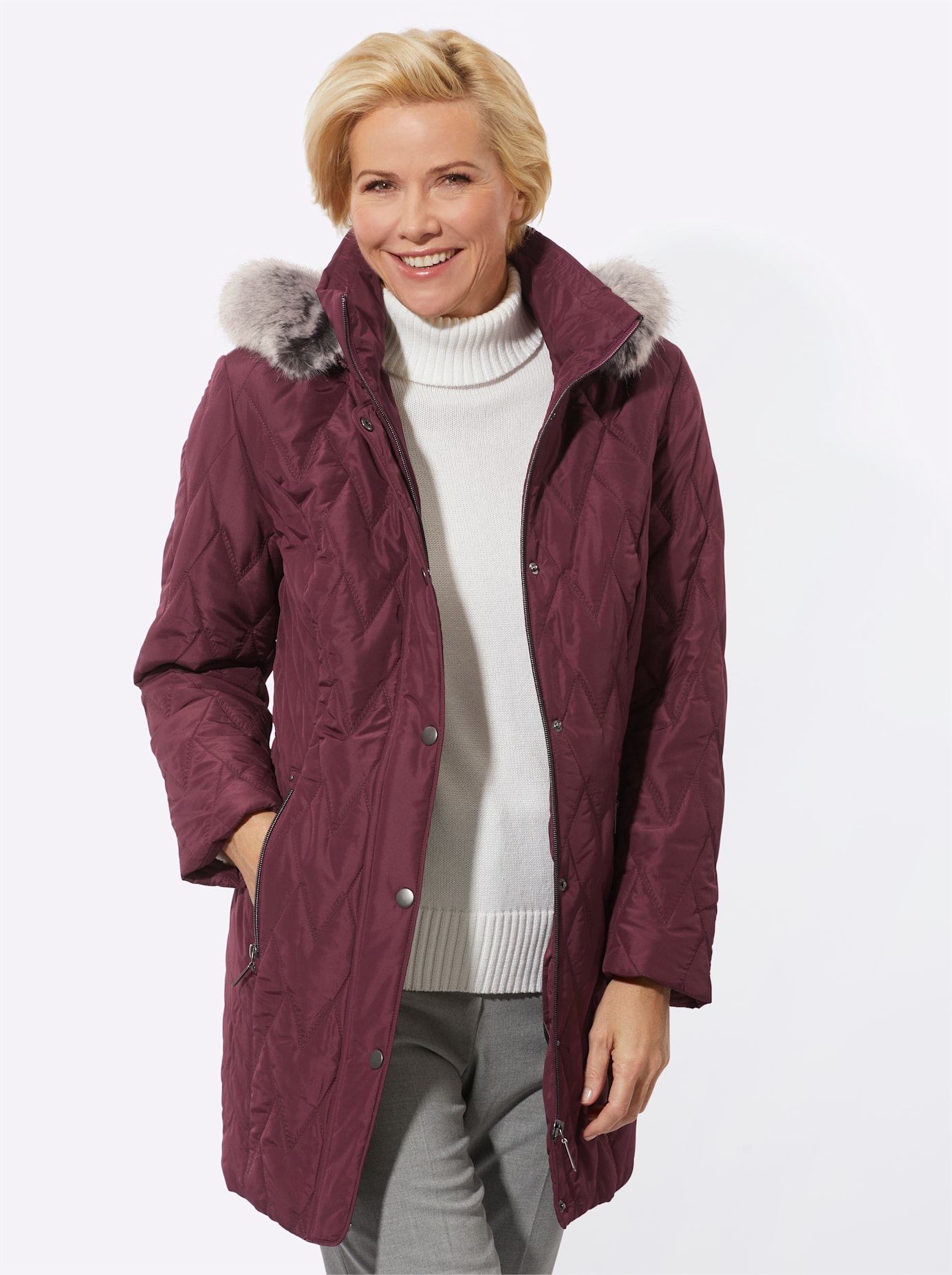 Classic Steppjacke, mit Kapuze günstig online kaufen