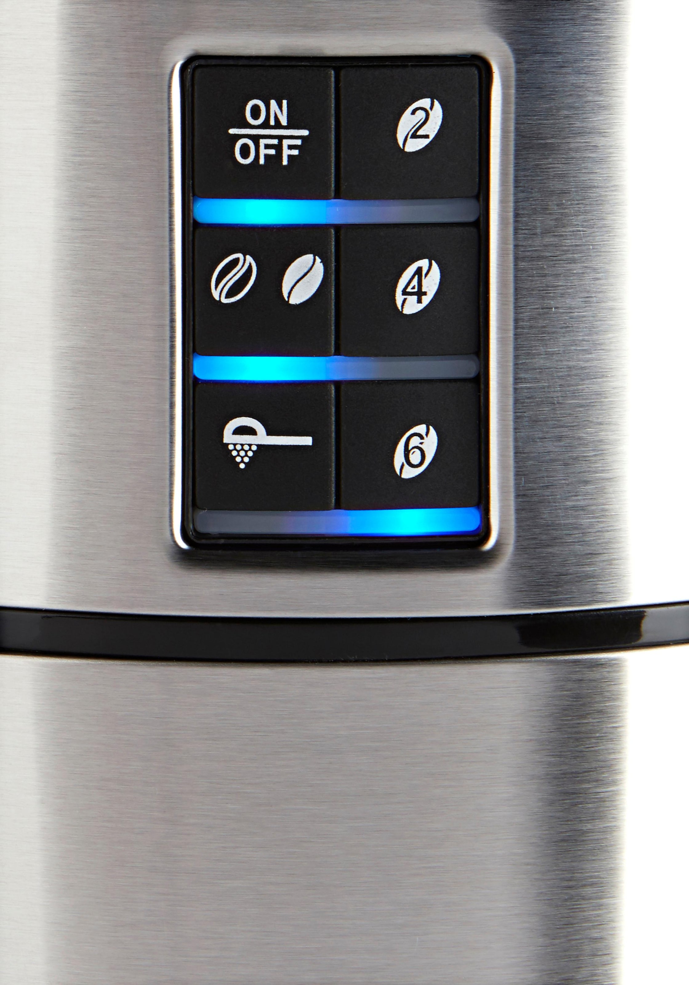 Privileg Kaffeemaschine mit Mahlwerk »CM1121-GS«, Papierfilter, 1x2, Individueller Mahlgrad, programmierbare Kaffeestärke, Warmhalteplatte