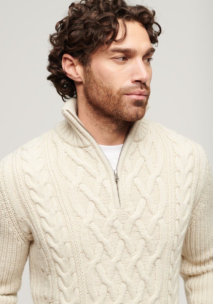 Superdry Strickpullover »Jacob Cable Knit Half Zip«