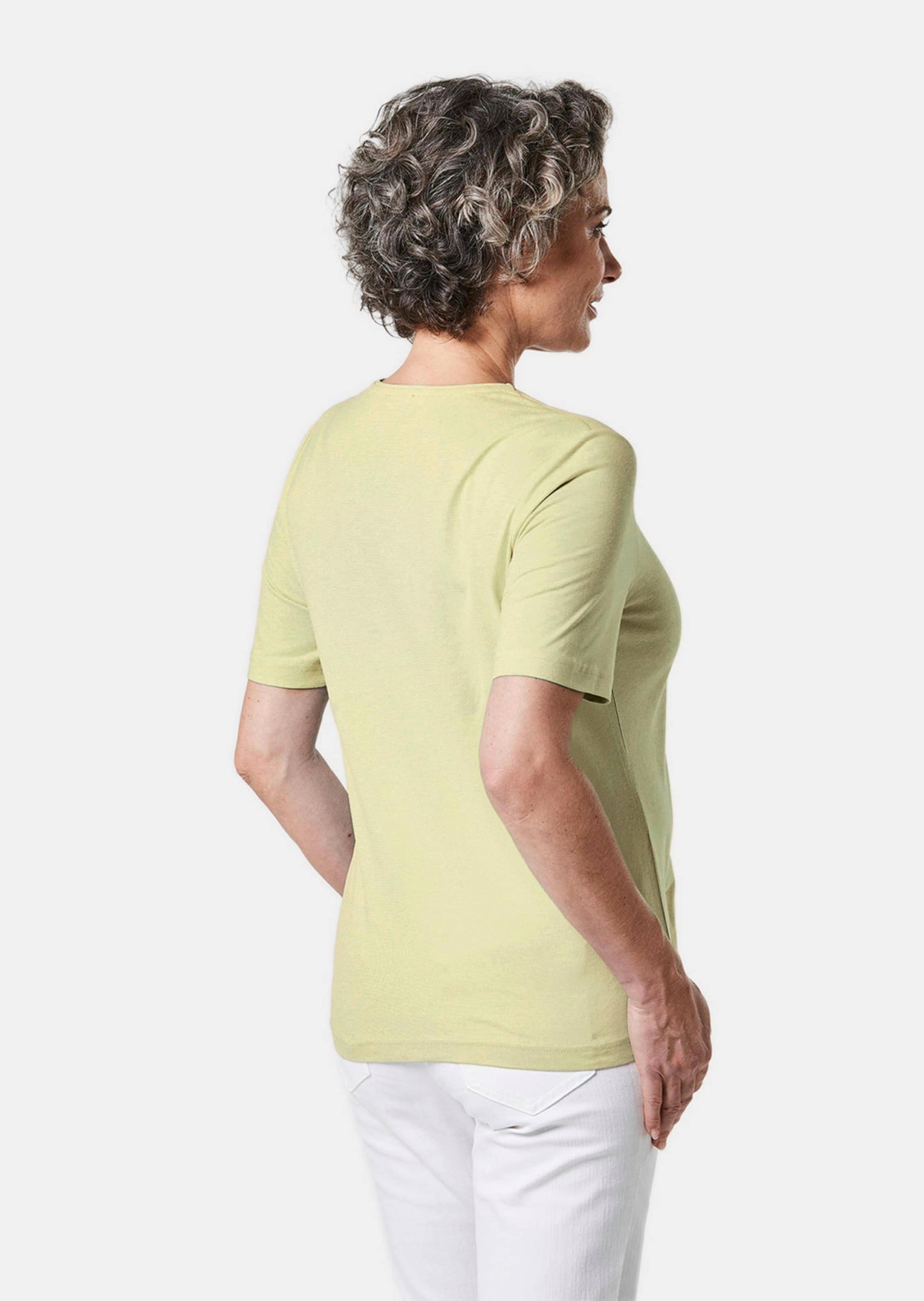 GOLDNER Langarm-Poloshirt »T-Shirt Basic T-Shirt aus reiner Baumwolle«