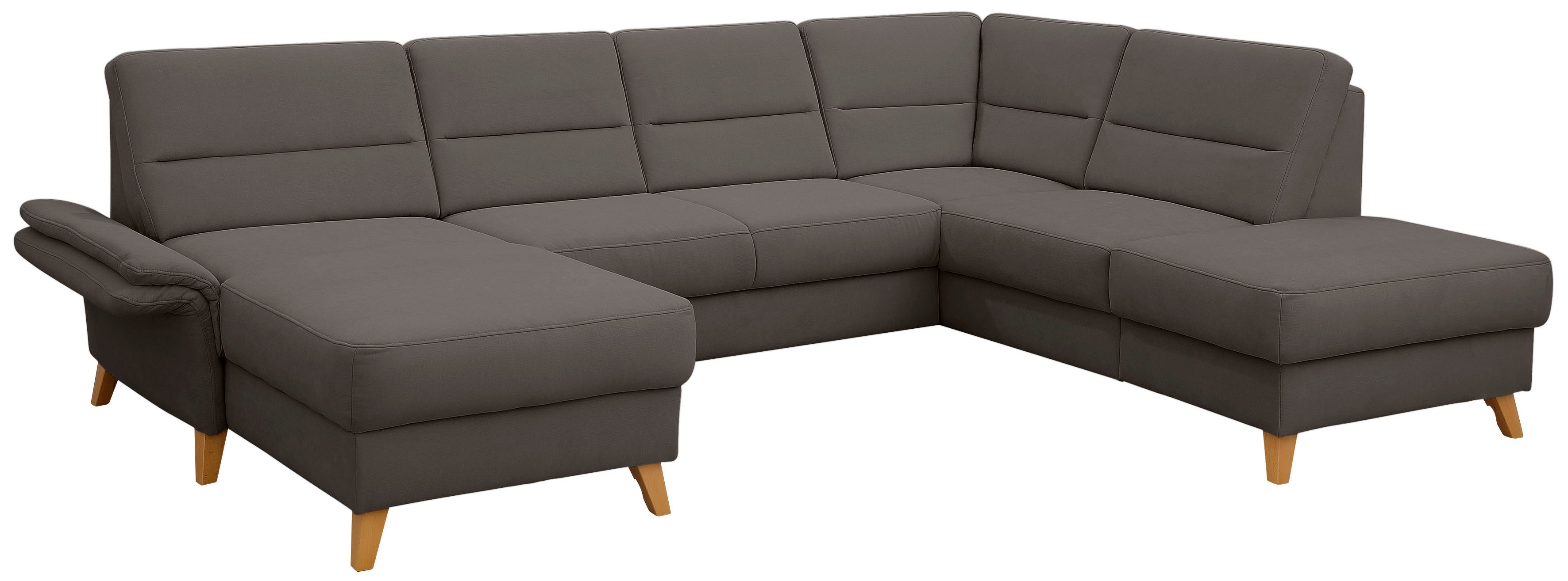 Thumbnail - Home affaire Wohnlandschaft "Westerland U-Form" Federkern, wahlweise Bettfunktion, Stauraum und Armlehn-Verstellung