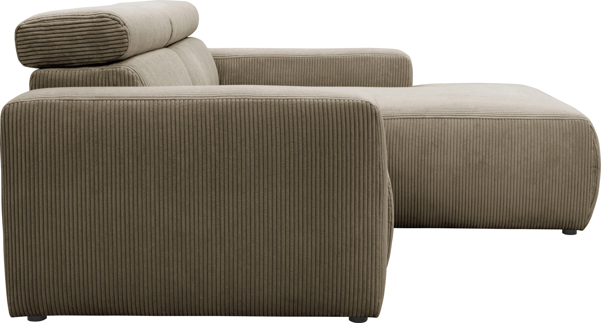 DOMO collection Ecksofa »Brandon kleine Ausführung B/T/H: 214/100/80 cm«, Mit Kopfteilverstellung, auch in Leder und Cord, L-Form