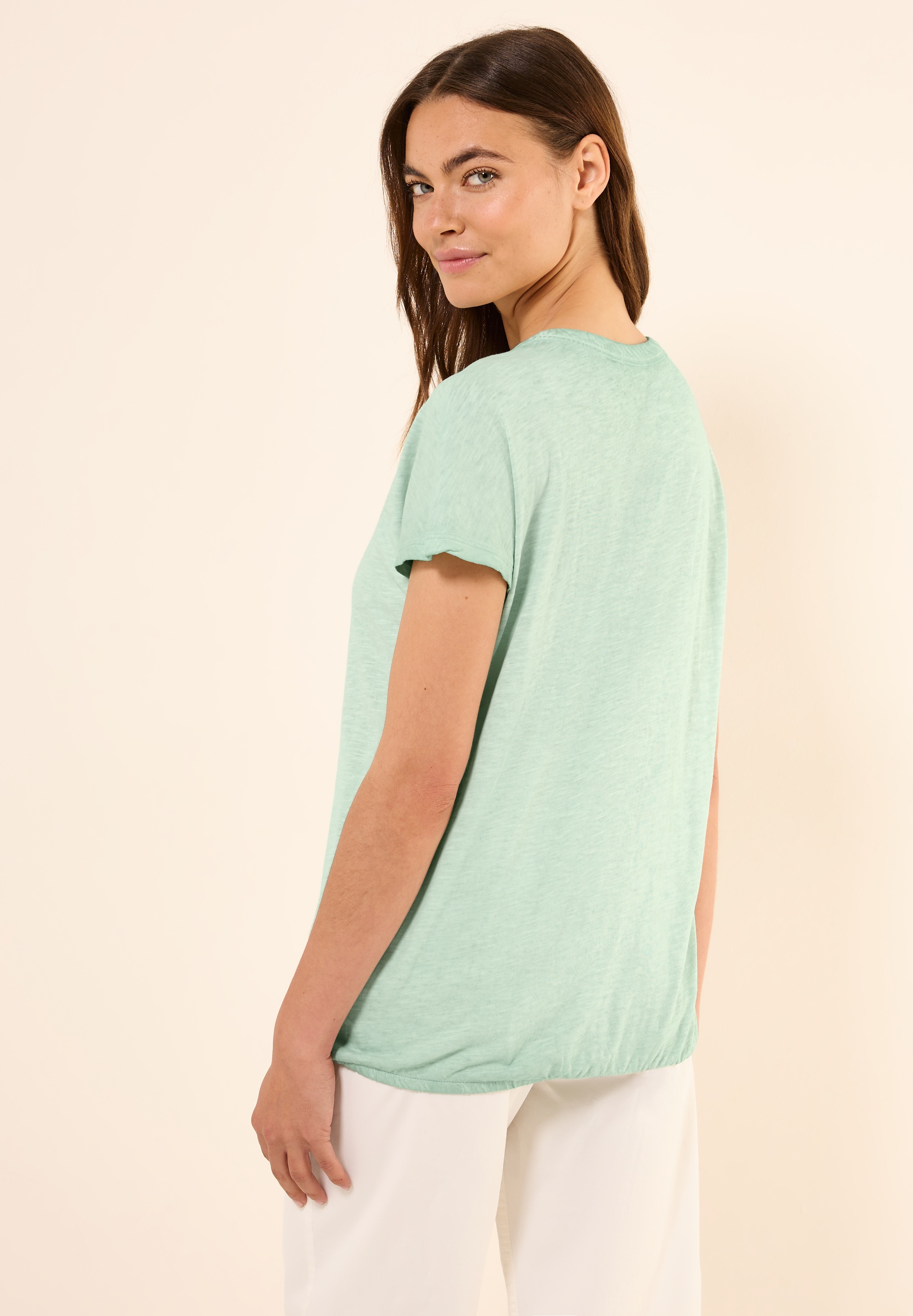 Cecil V-Shirt, aus reiner Baumwolle günstig online kaufen