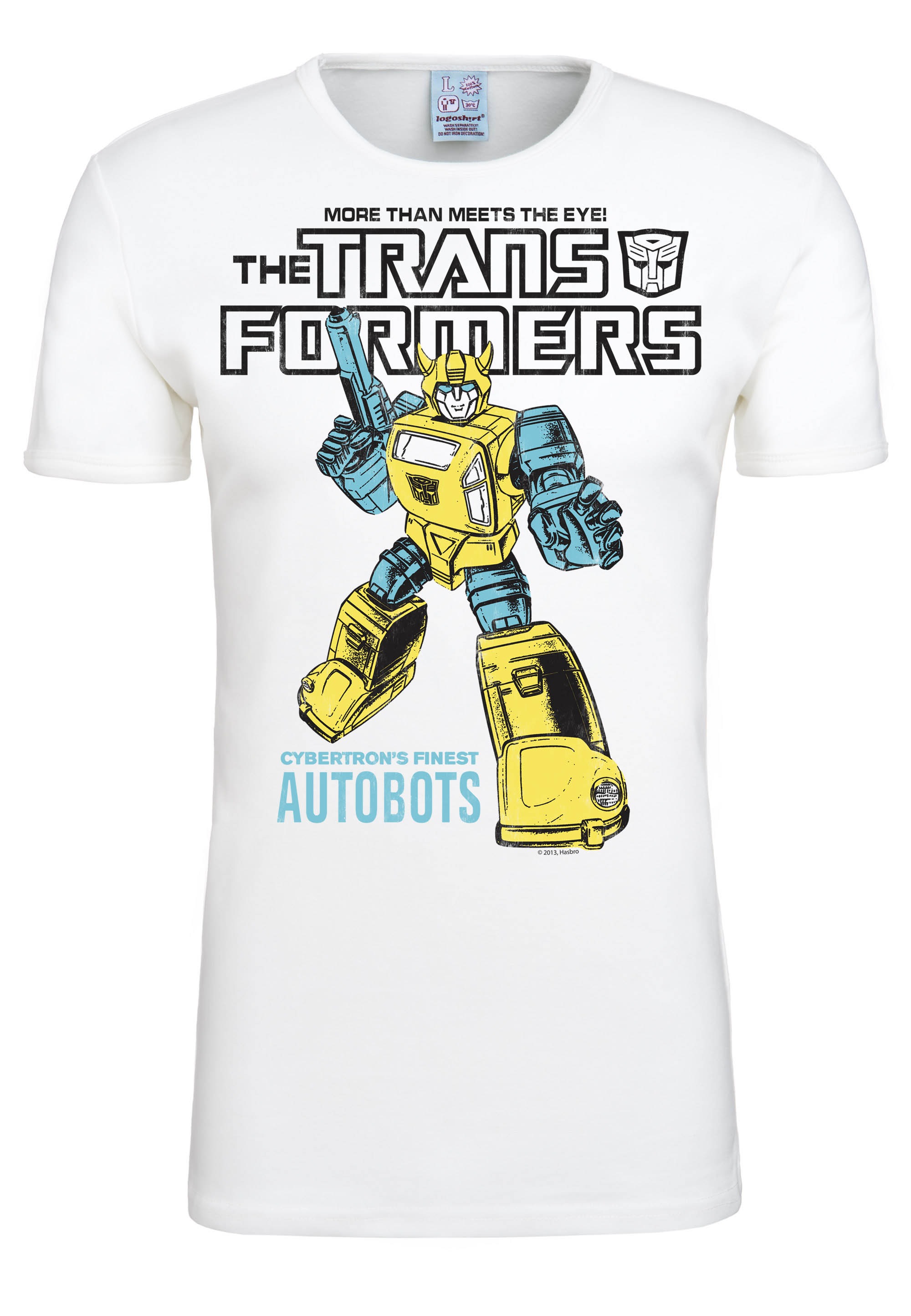 LOGOSHIRT T-Shirt »Bumblebee Autobots«, mit großflächigem Frontprint