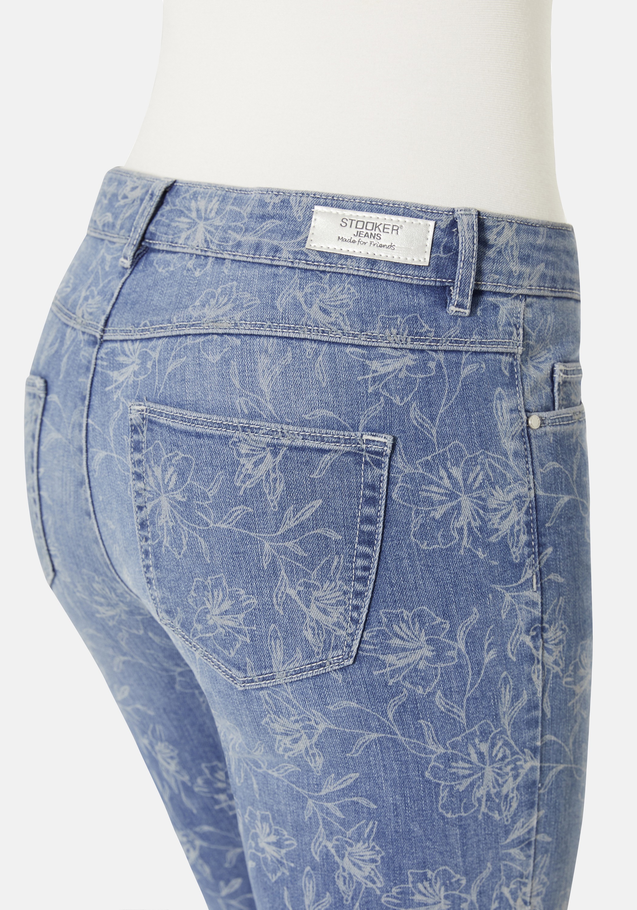 Thumbnail - STOOKER WOMEN 7/8-Hose "Tahiti Print Capri Slim Fit", Capri Slim Fit Casual Clean Wash für Damen