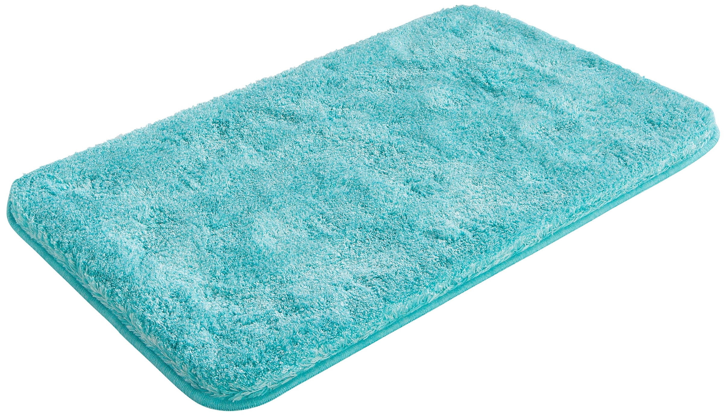 Grund Badematte »Melos, Badvorleger, Badezimmer Teppich, sehr weich« Höhe 27 mm rutschhemmend beschichtet fußbodenheizungsgeeignet melierte Optik, sehr weicher Flor, Melange-Effekt, Made in Europe