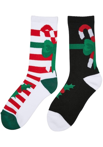 Basicsocken »Urban Classics Unisex Fancy X-Mas Candy Socks 2-Pack«, (1 Paar)