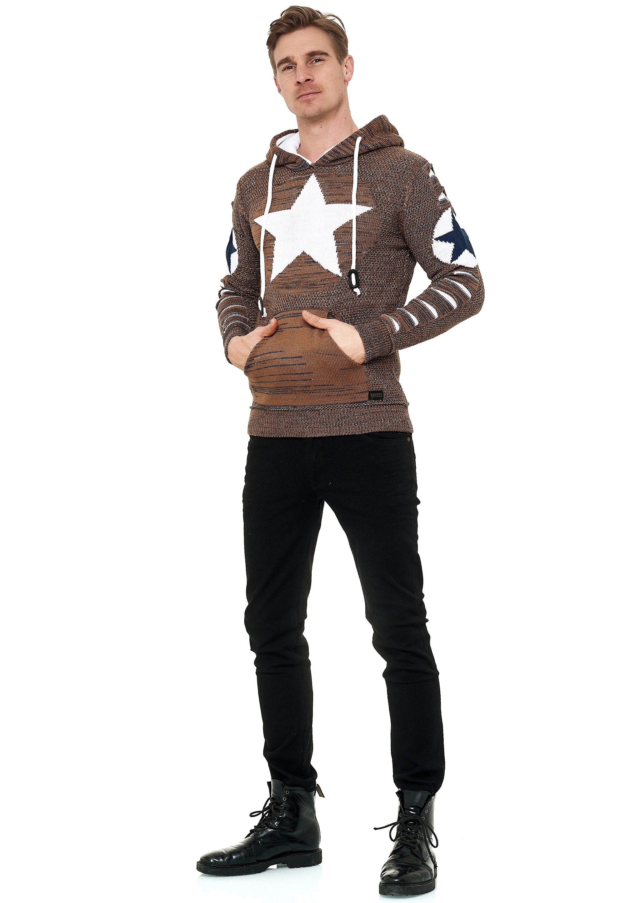 Rusty Neal Kapuzensweatshirt, mit großem Stern-Design