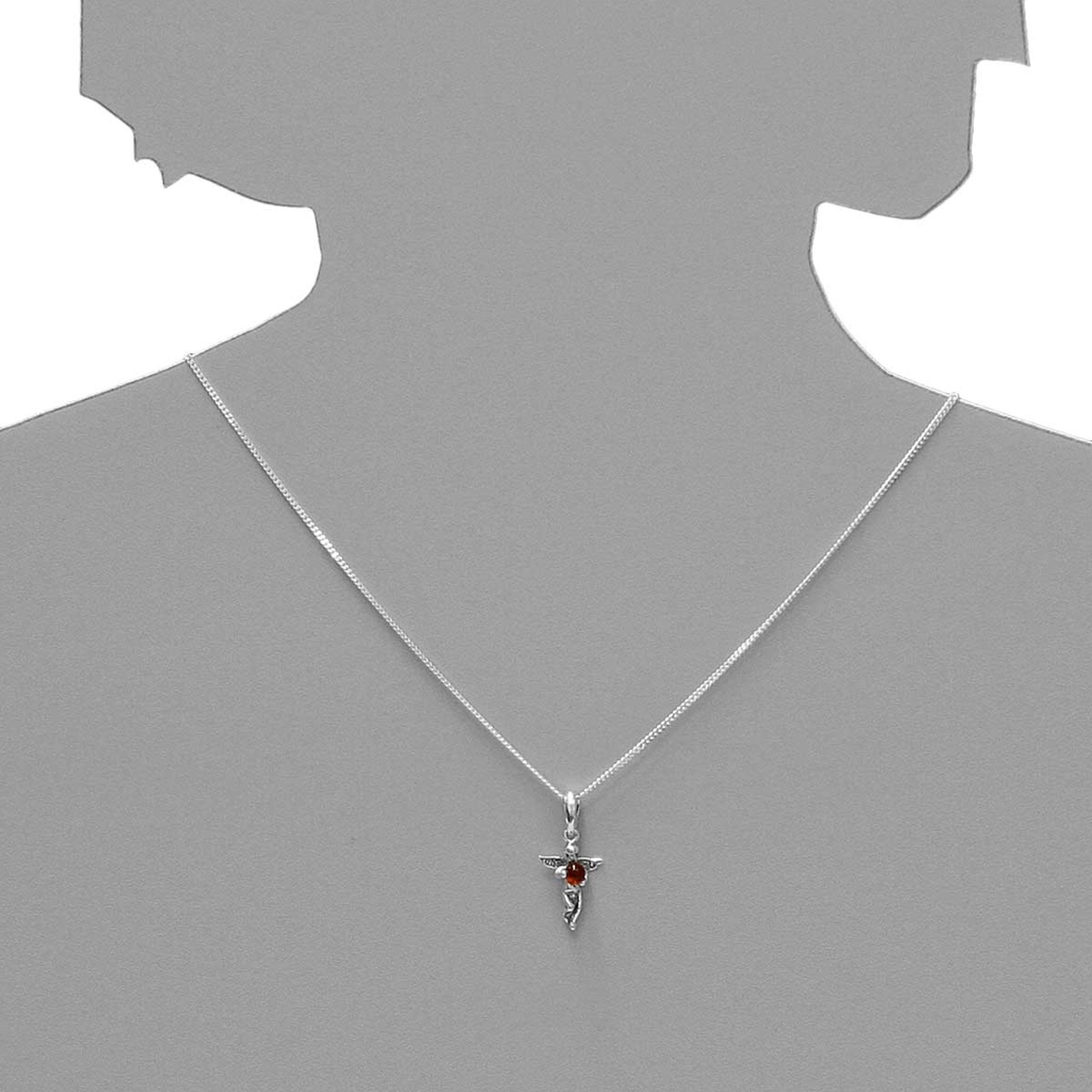 Kette mit Anhänger OSTSEE-SCHMUCK "- kleine Elfe - Silber 925/000 - Bernstein" Gr. 50, silber (silber 925, silberfarben, weiß), Schmuck_Sets, Damen, 50, Silber 925 (Sterlingsilber) 5
