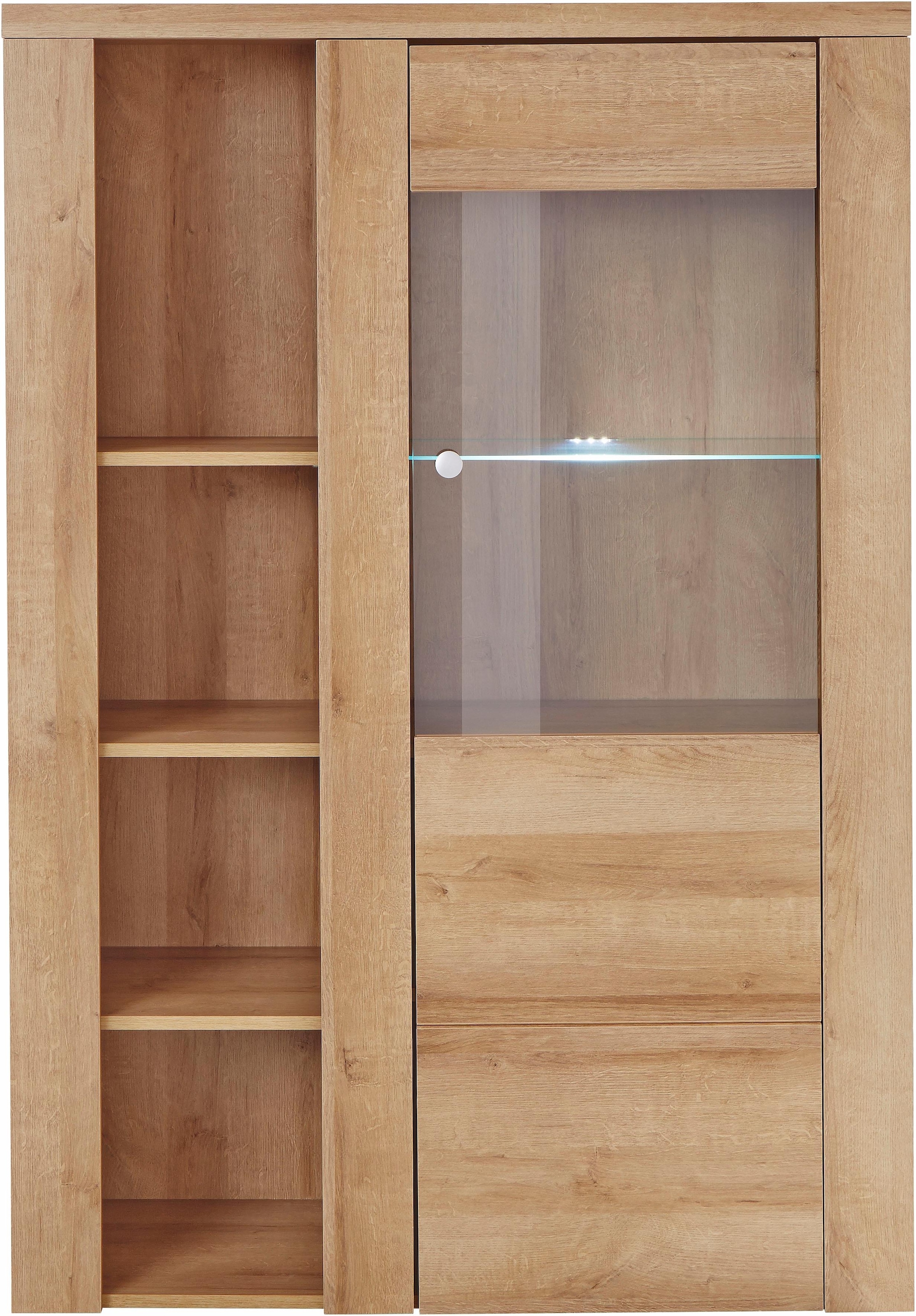 Vitrine, Höhe 145 cm BAUR Glaseinsatz mit | online kaufen