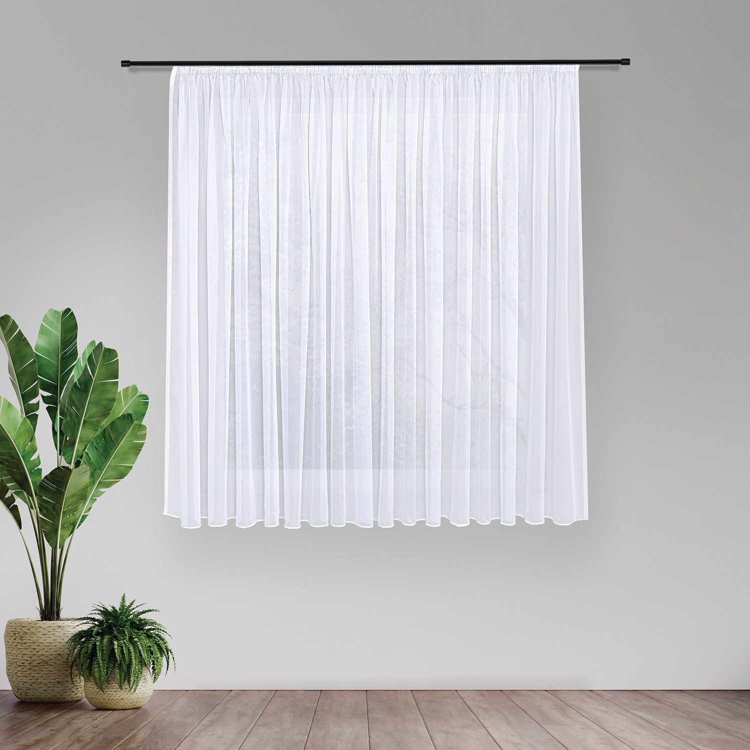 Gerster Gardine "Estella" Kräuselband 1 Stk. tlg. Store Effekt-Voile recyce günstig online kaufen